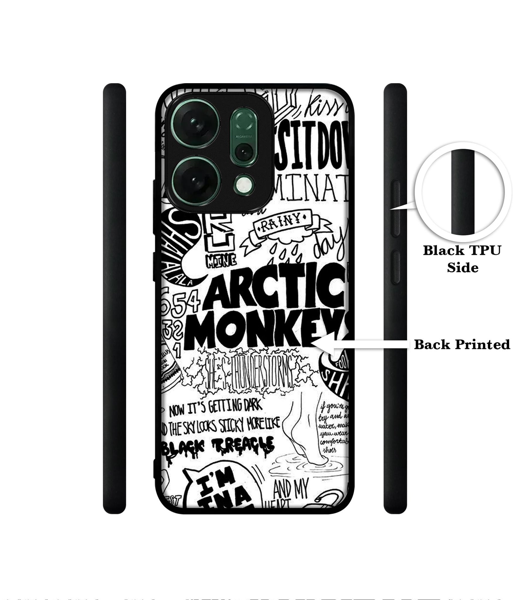 Arctic Monkeys Pattern Designer 2D Printed Back Case Cover for Oppo Reno14 Pro 5G