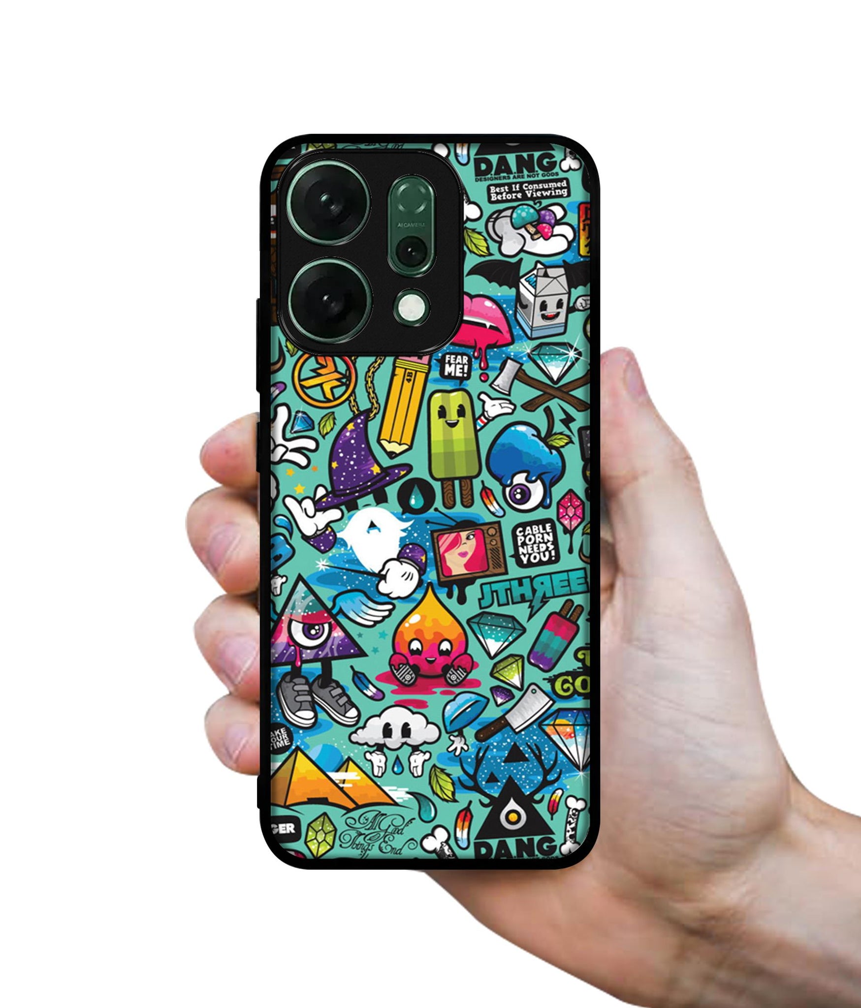 Crazy Designer 2D Printed Back Case Cover for Oppo Reno14 Pro 5G