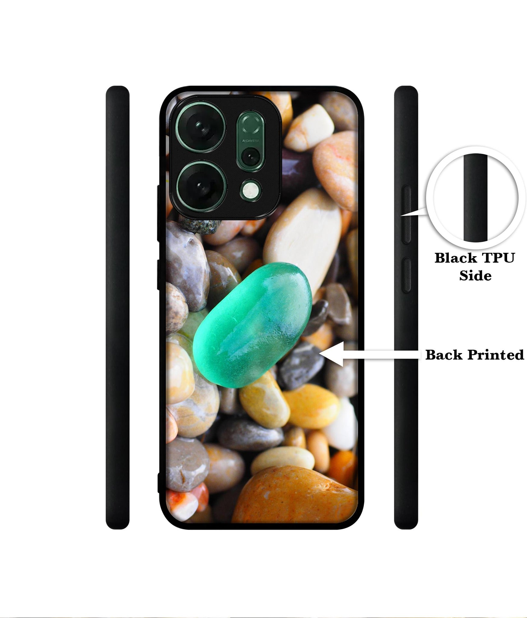 Sea Stones Designer 2D Printed Back Case Cover for Oppo Reno14 Pro 5G