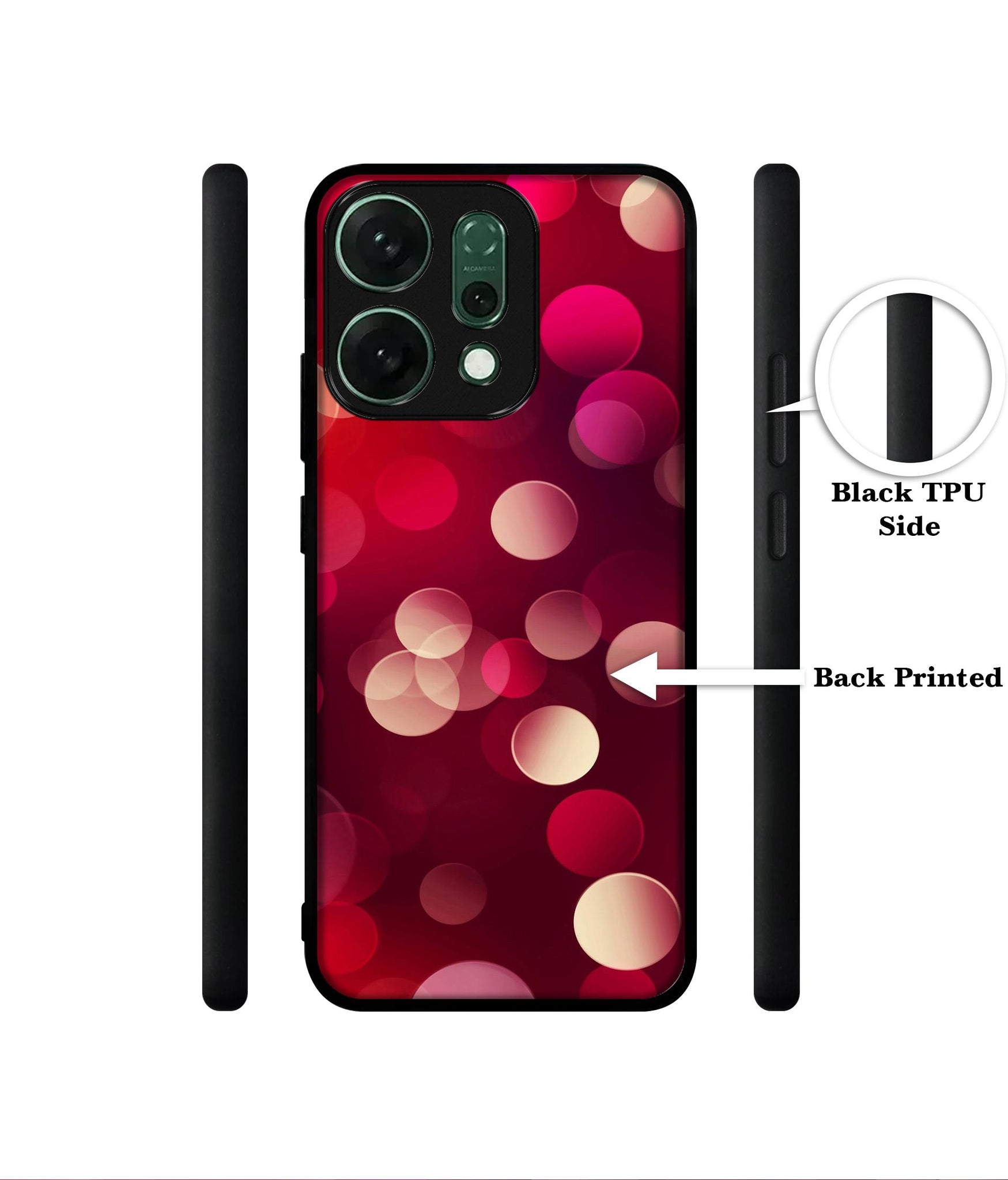 3D Circles Designer 2D Printed Back Case Cover for Oppo Reno14 Pro 5G