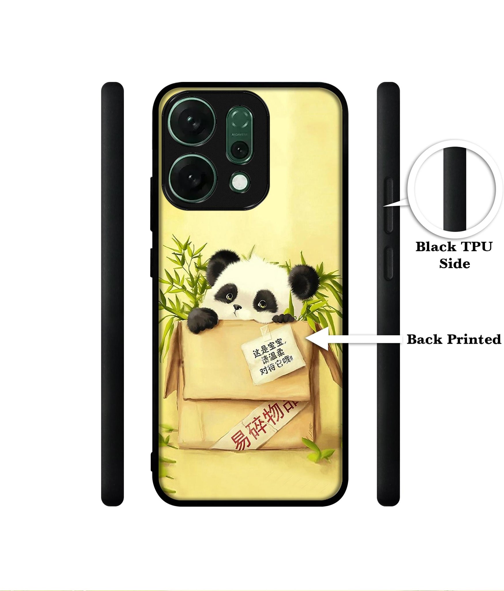 Panda In Box Designer 2D Printed Back Case Cover for Oppo Reno14 Pro 5G
