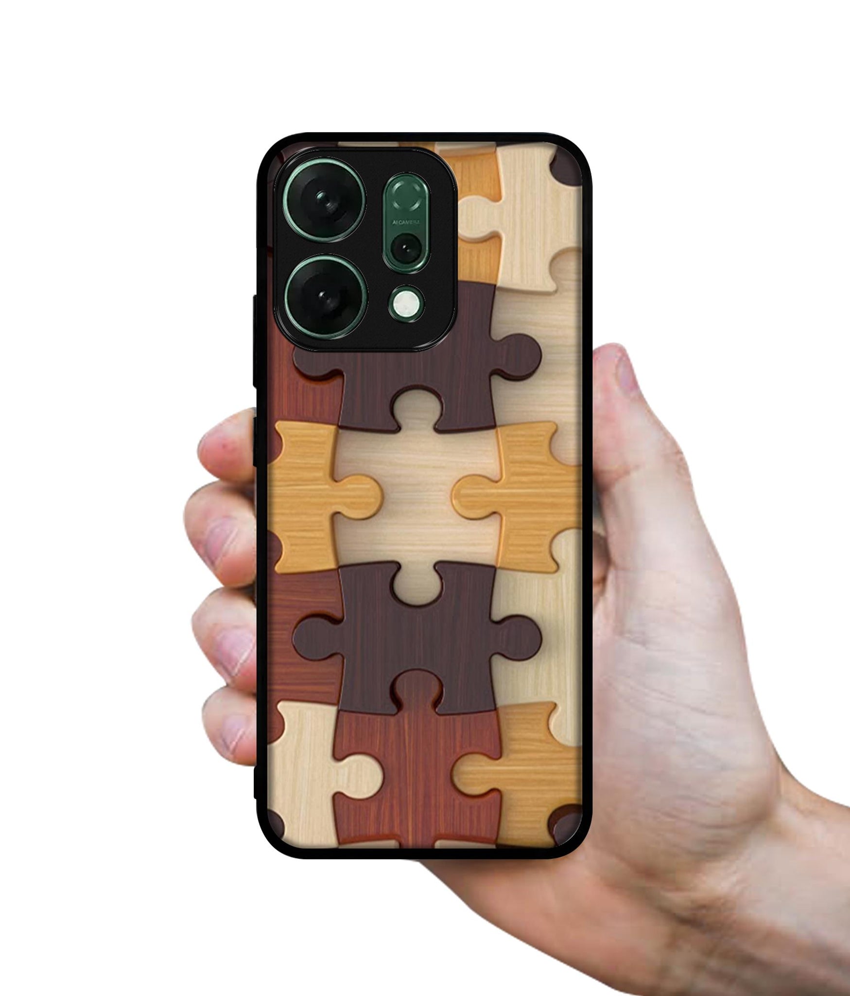 Puzzle Pattern Designer 2D Printed Back Case Cover for Oppo Reno14 Pro 5G