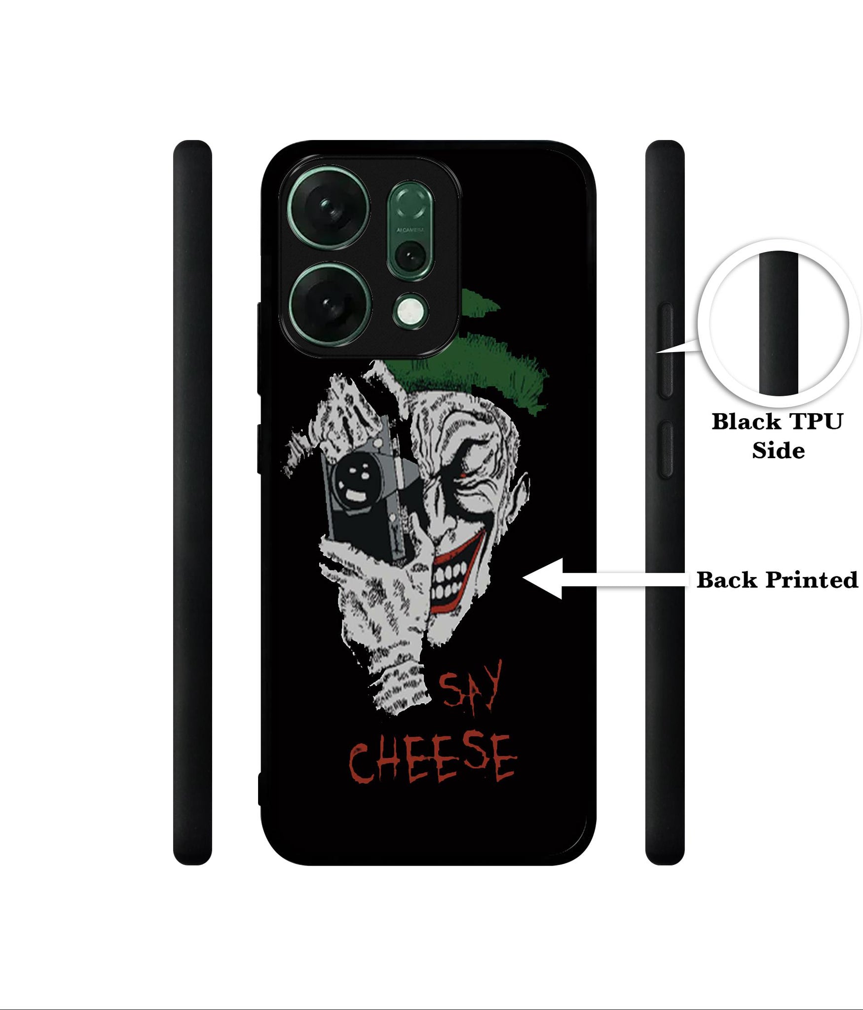 Joker Say Cheese Designer 2D Printed Back Case Cover for Oppo Reno14 Pro 5G