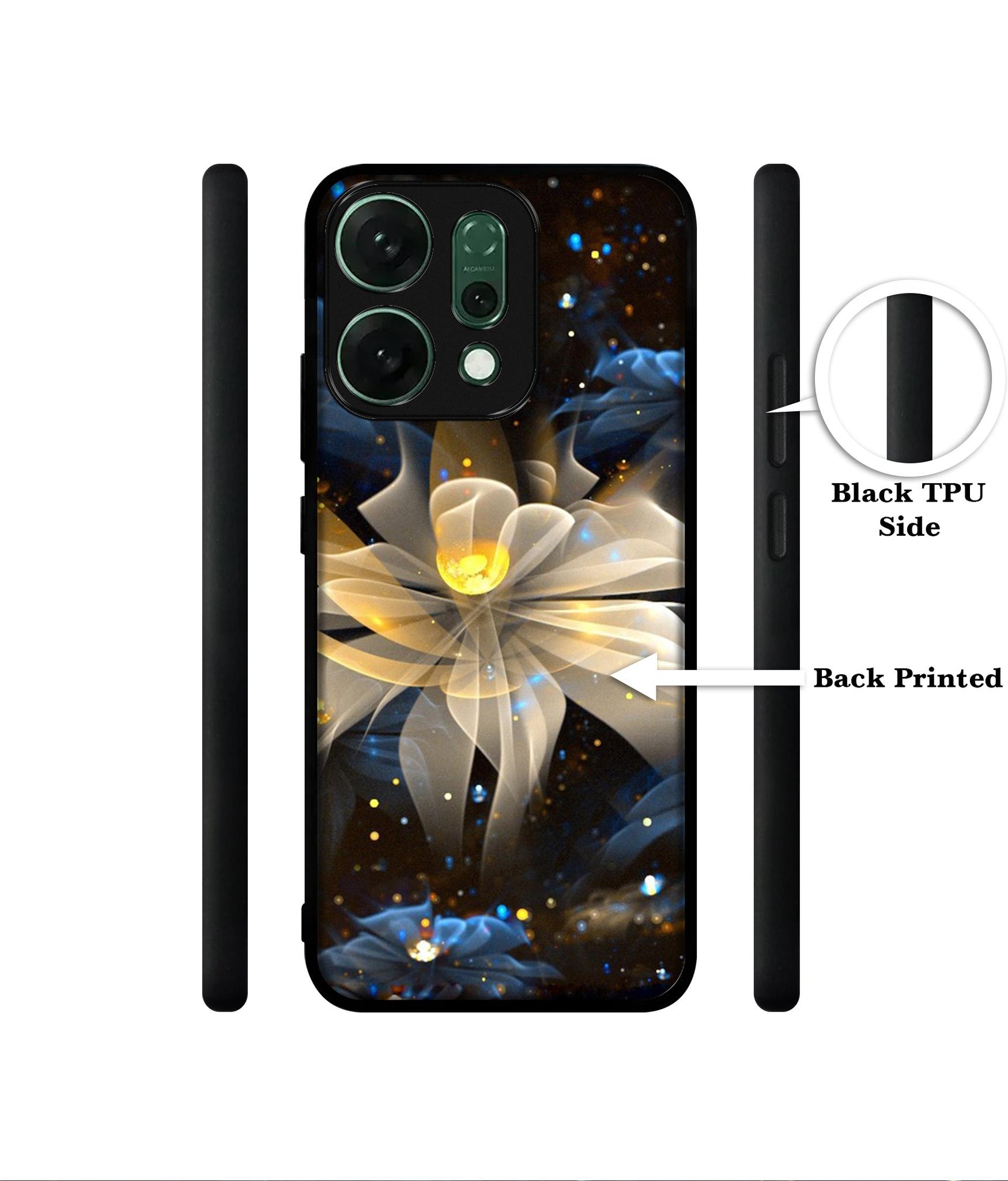 Art Flower Designer 2D Printed Back Case Cover for Oppo Reno14 Pro 5G