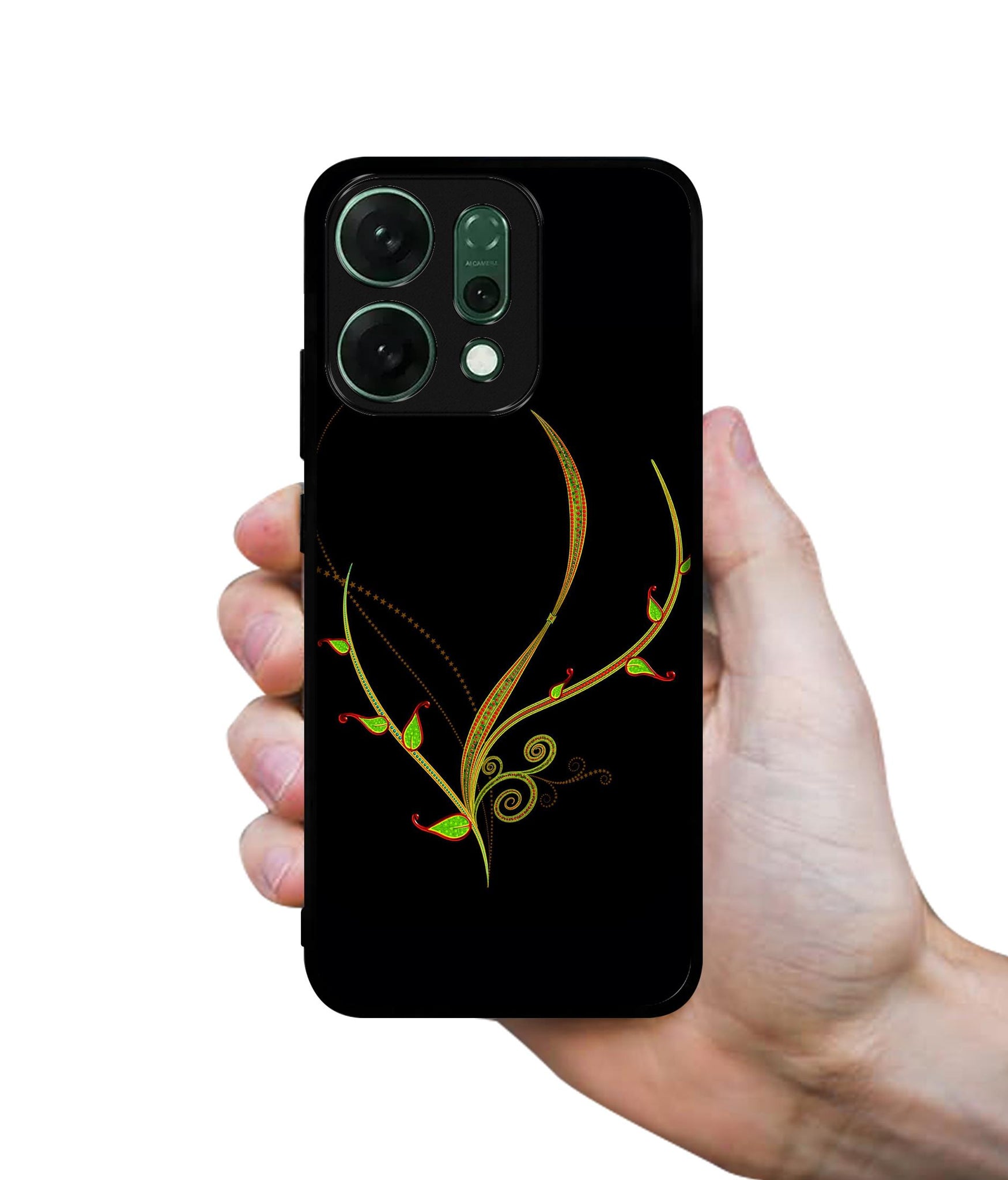 Yellow Pattern Designer 2D Printed Back Case Cover for Oppo Reno14 Pro 5G