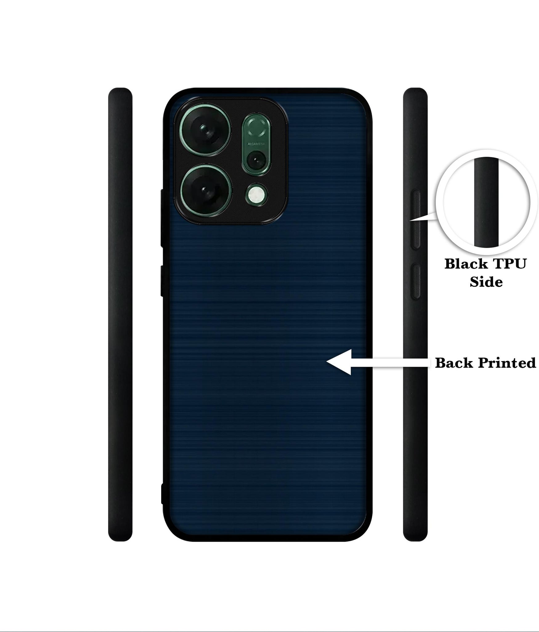 Blue Line Designer 2D Printed Back Case Cover for Oppo Reno14 Pro 5G