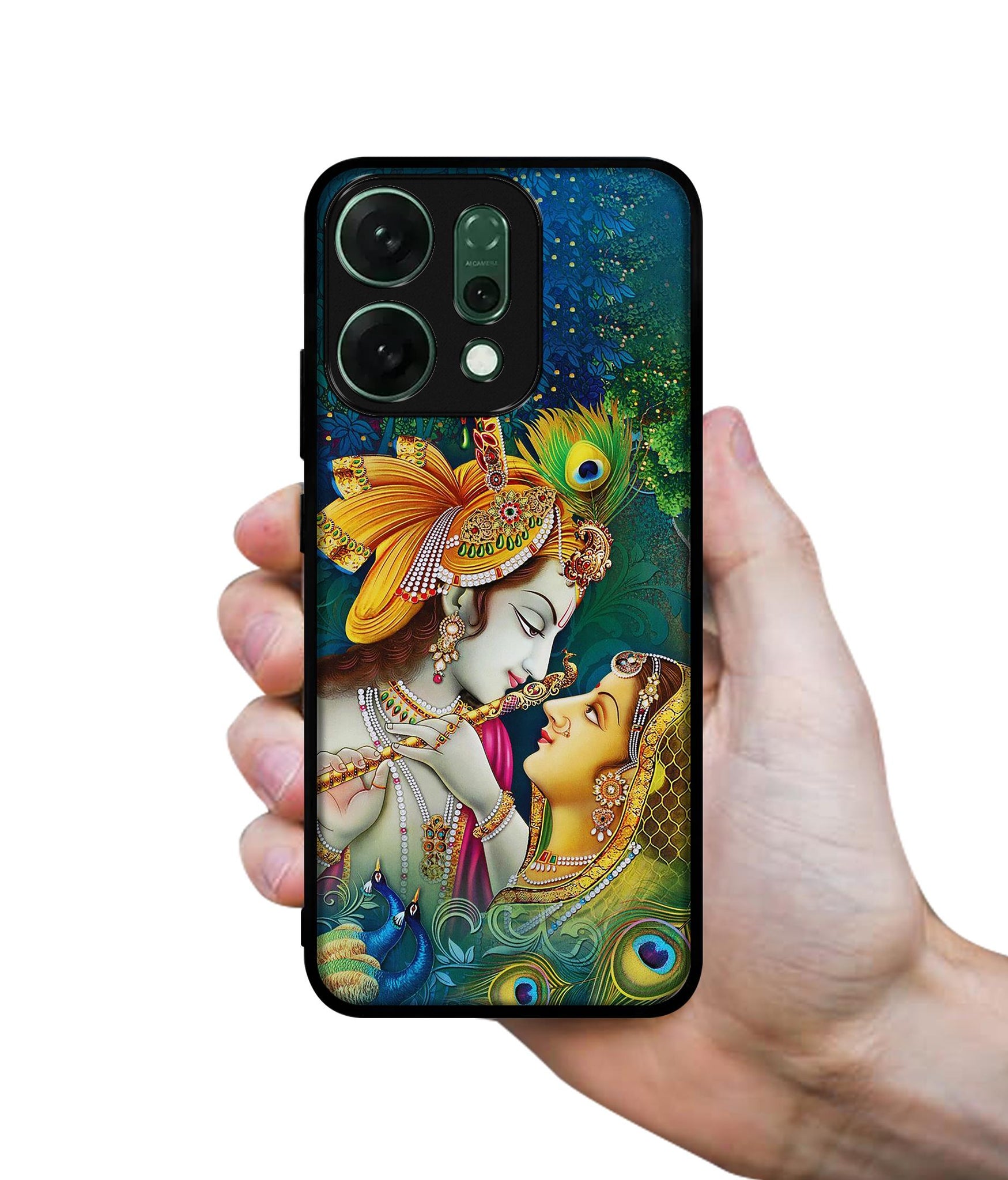 Radha Kishan Love Designer 2D Printed Back Case Cover for Oppo Reno14 Pro 5G