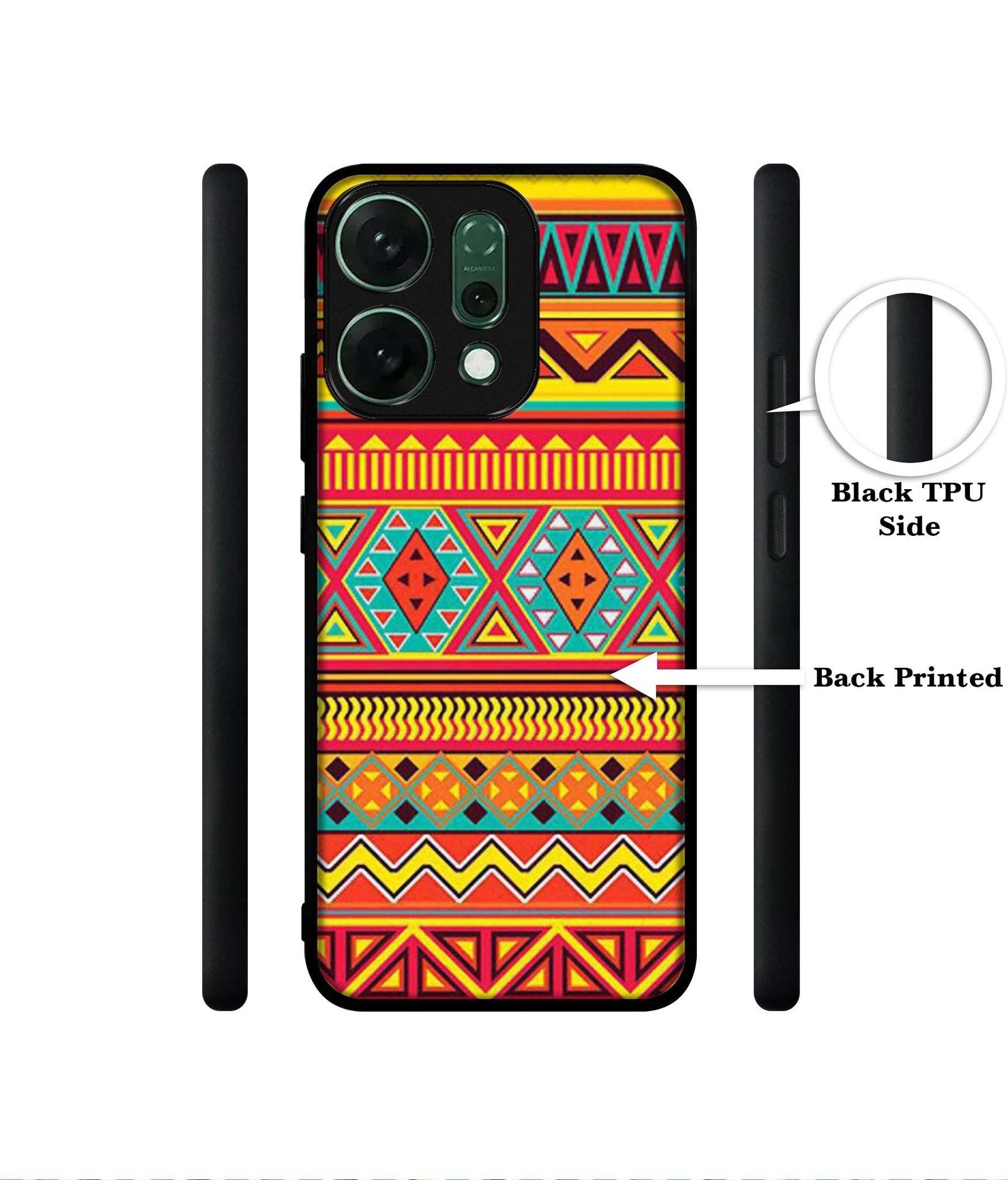 Artistic Rangoli Designer 2D Printed Back Case Cover for Oppo Reno14 Pro 5G