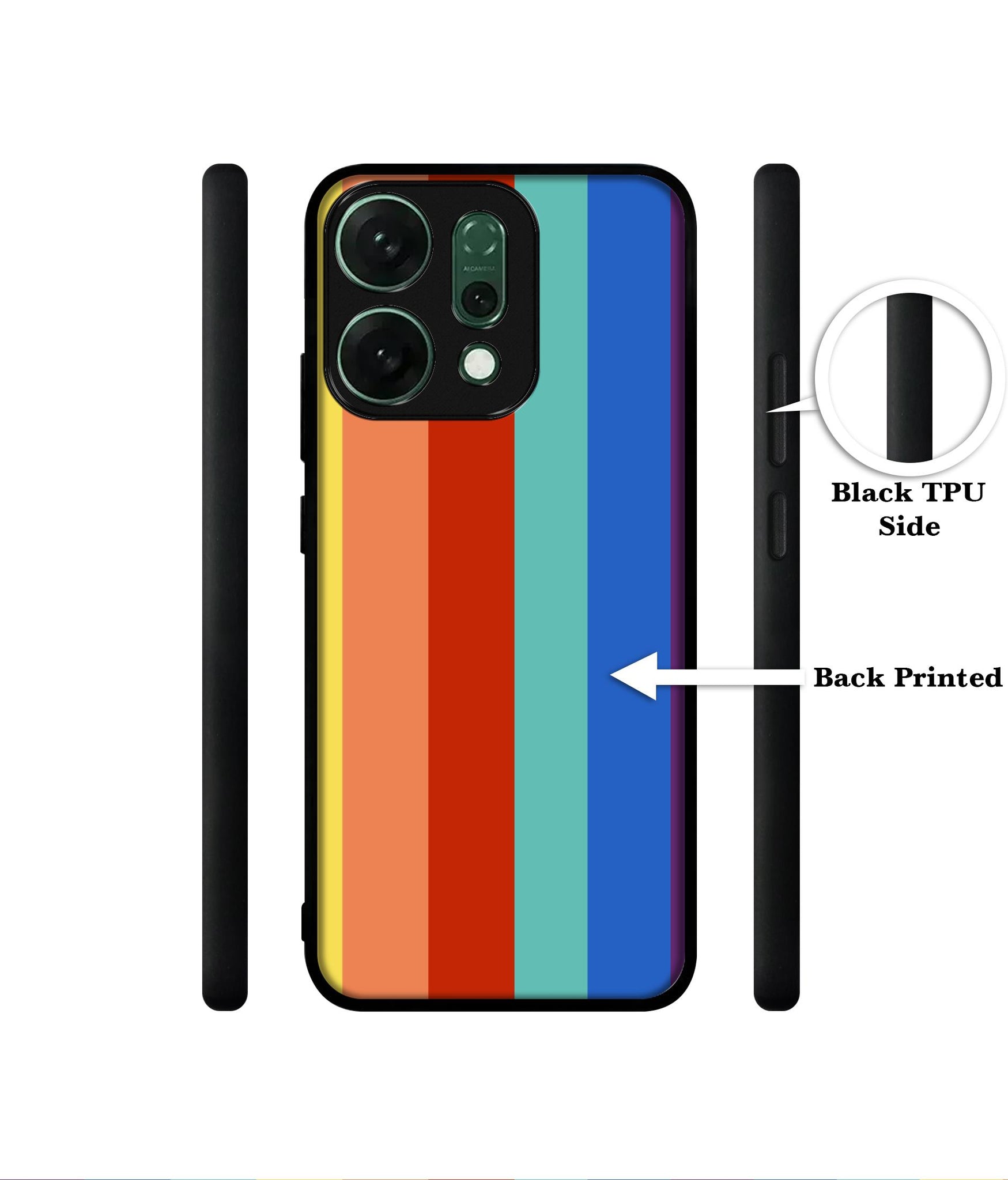 Rainbow Colors Designer 2D Printed Back Case Cover for Oppo Reno14 Pro 5G