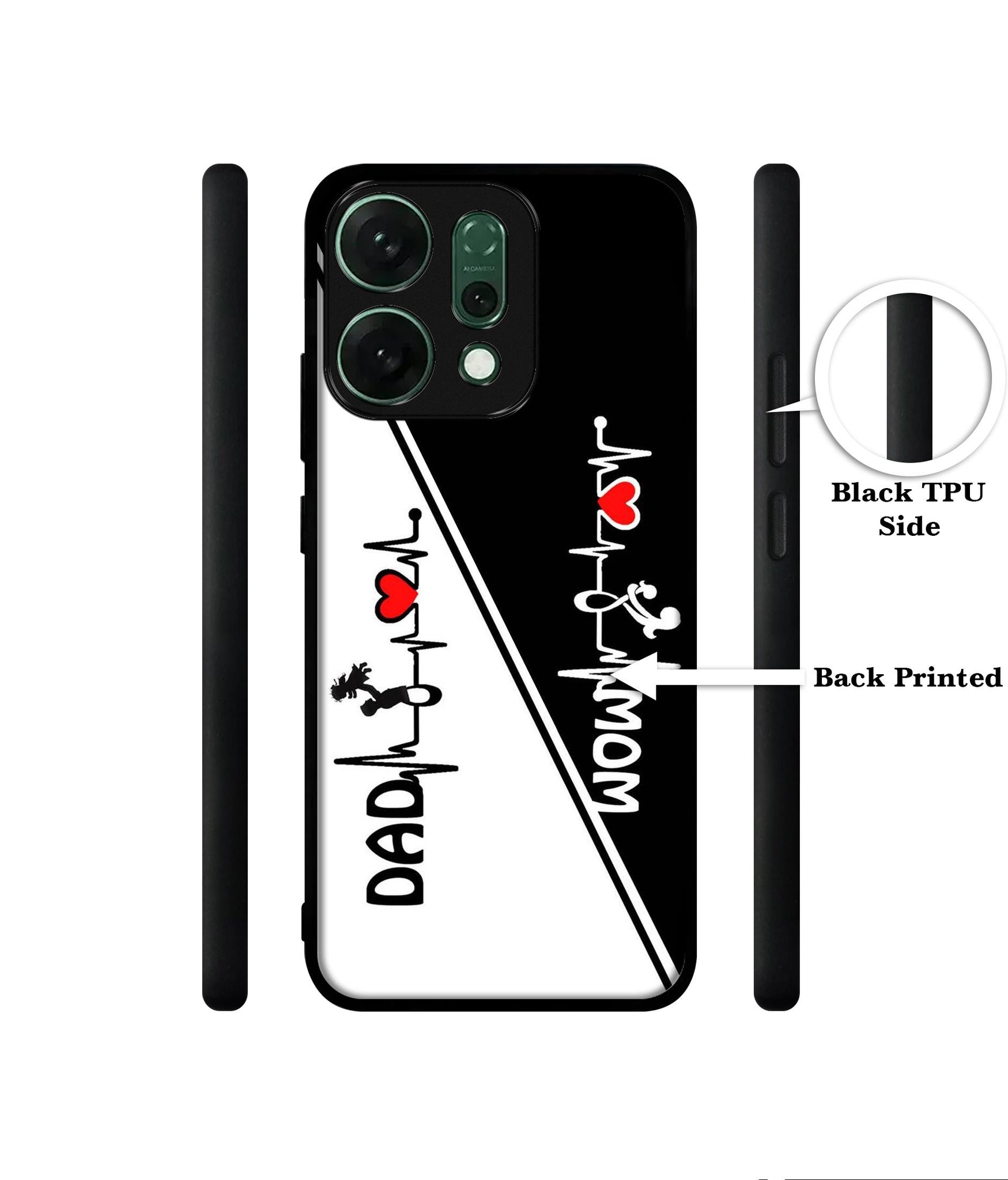 Mom and Dad Lover Designer 2D Printed Back Case Cover for Oppo Reno14 Pro 5G