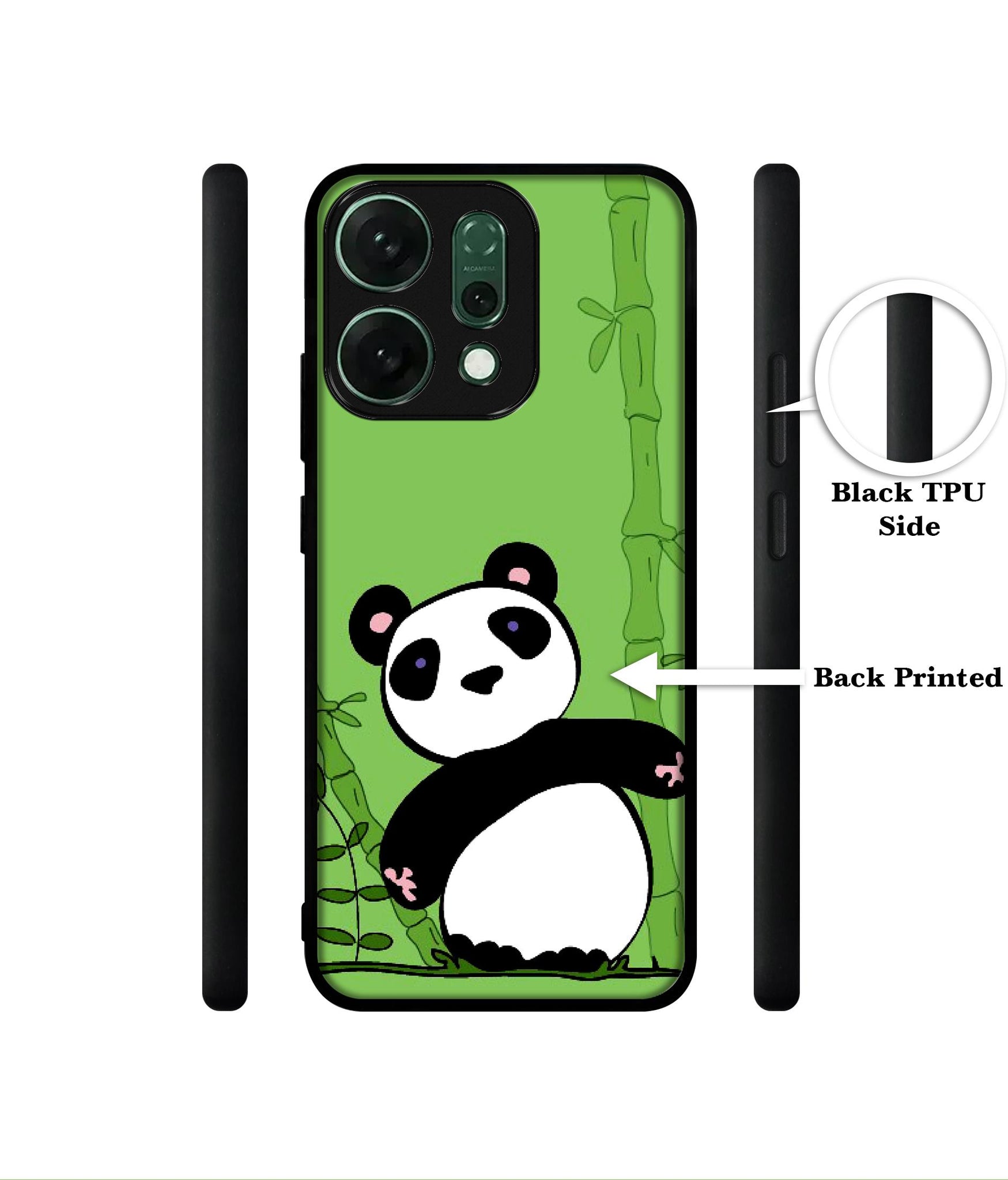 Panda with Bamboo Designer 2D Printed Back Case Cover for Oppo Reno14 Pro 5G
