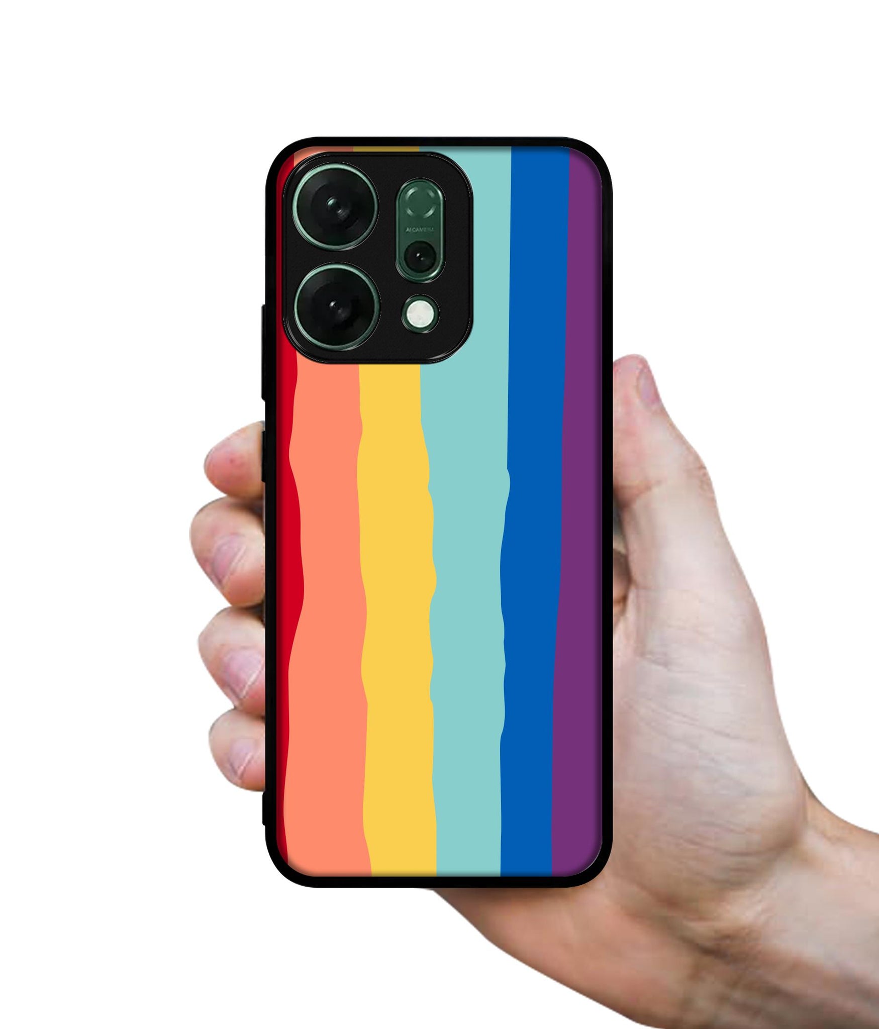 Rainbow Designer 2D Printed Back Case Cover for Oppo Reno14 Pro 5G