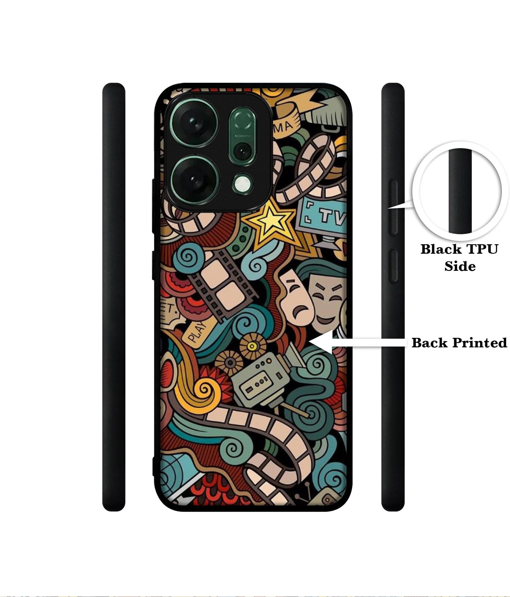 Movies Designer 2D Printed Back Case Cover for Oppo Reno14 Pro 5G