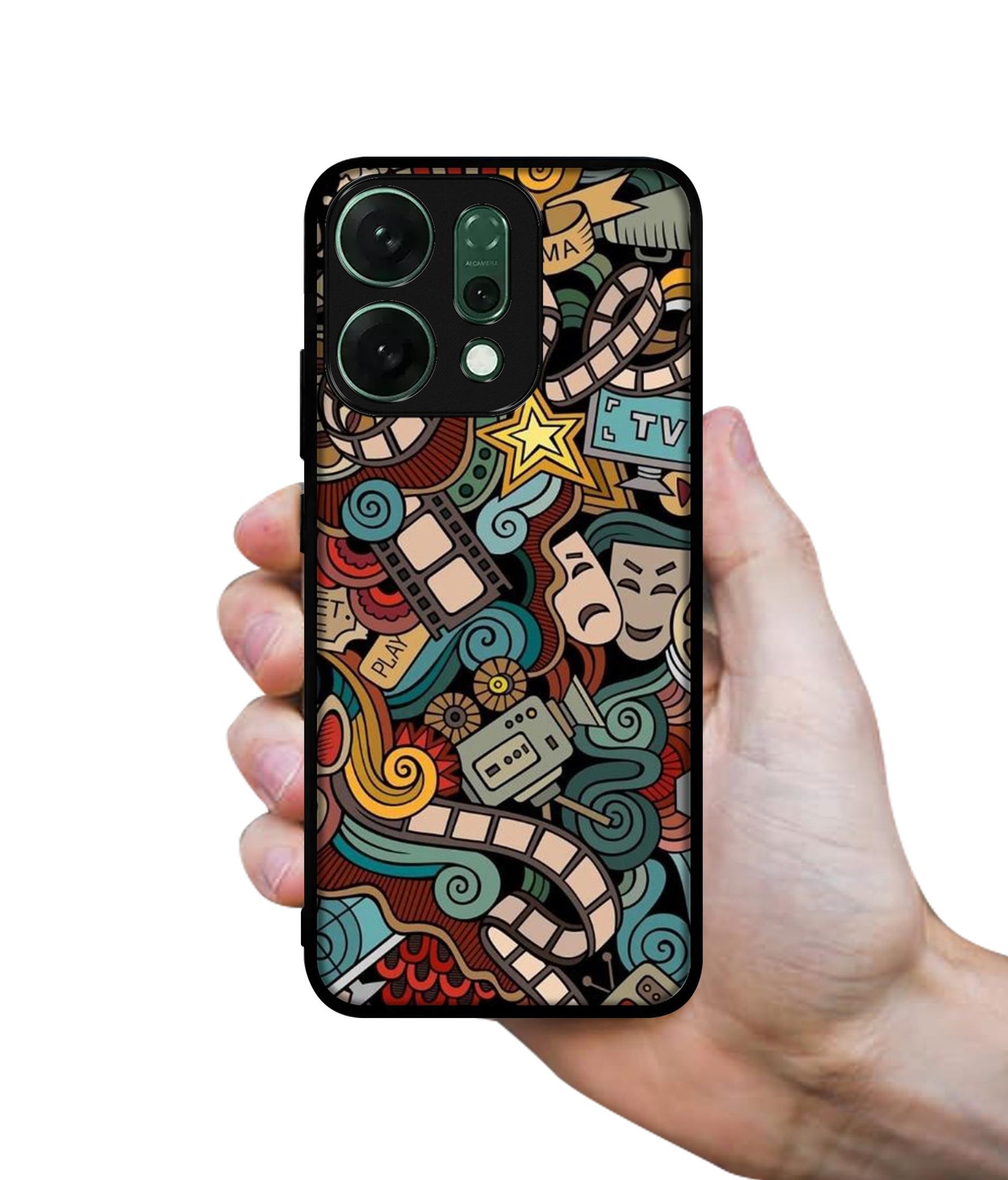 Movies Designer 2D Printed Back Case Cover for Oppo Reno14 Pro 5G