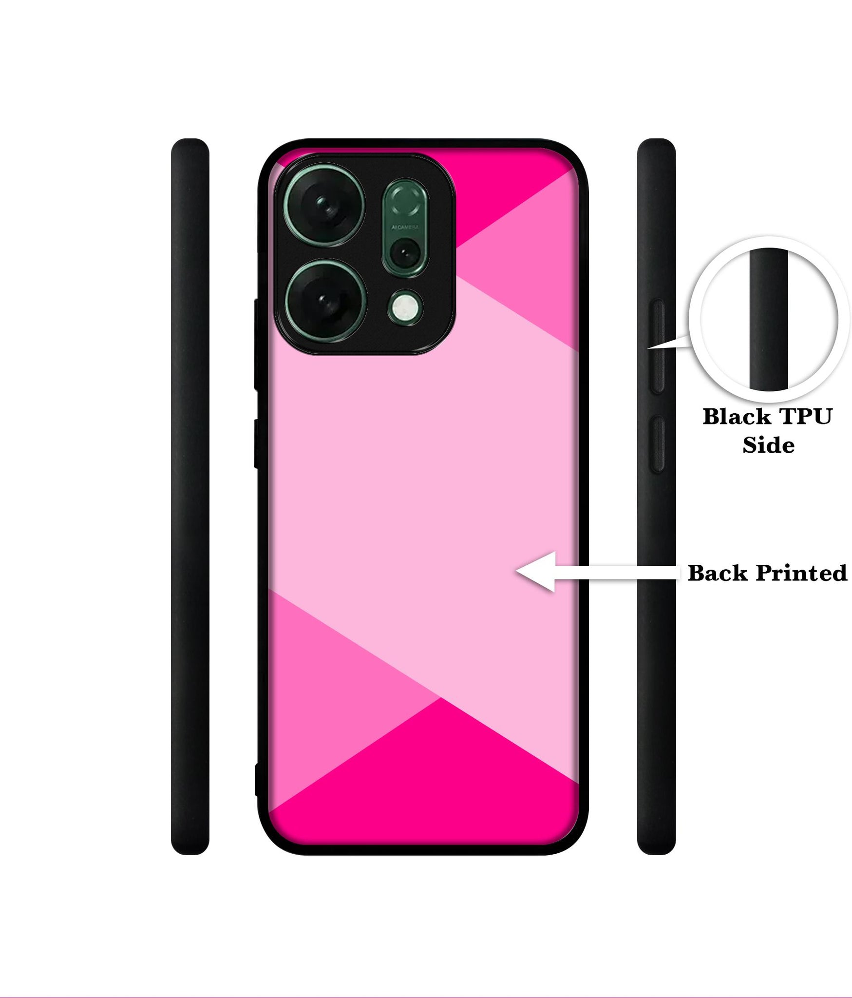 Pink Cross Vector Designer 2D Printed Back Case Cover for Oppo Reno14 Pro 5G