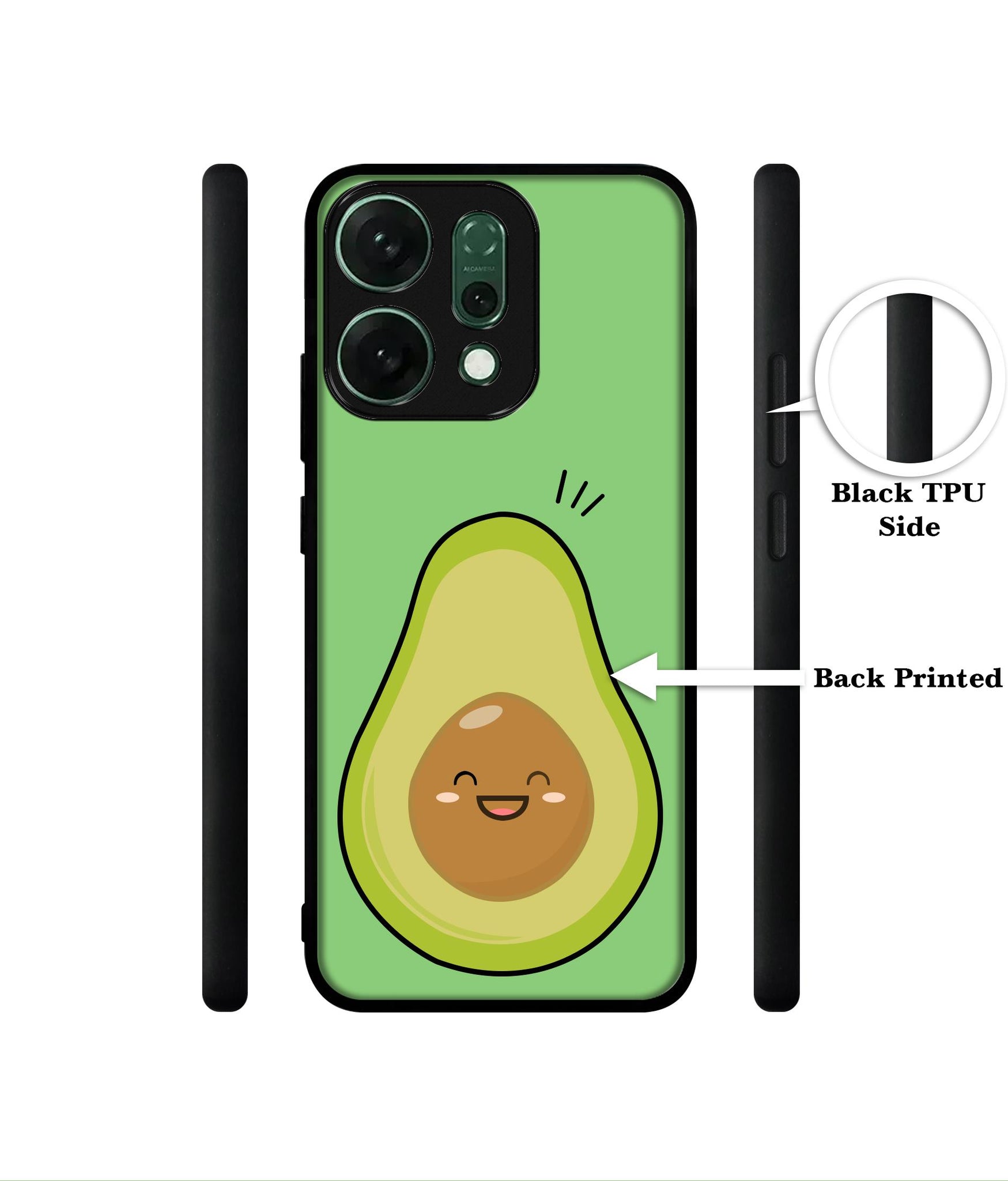 Avocados Designer 2D Printed Back Case Cover for Oppo Reno14 Pro 5G