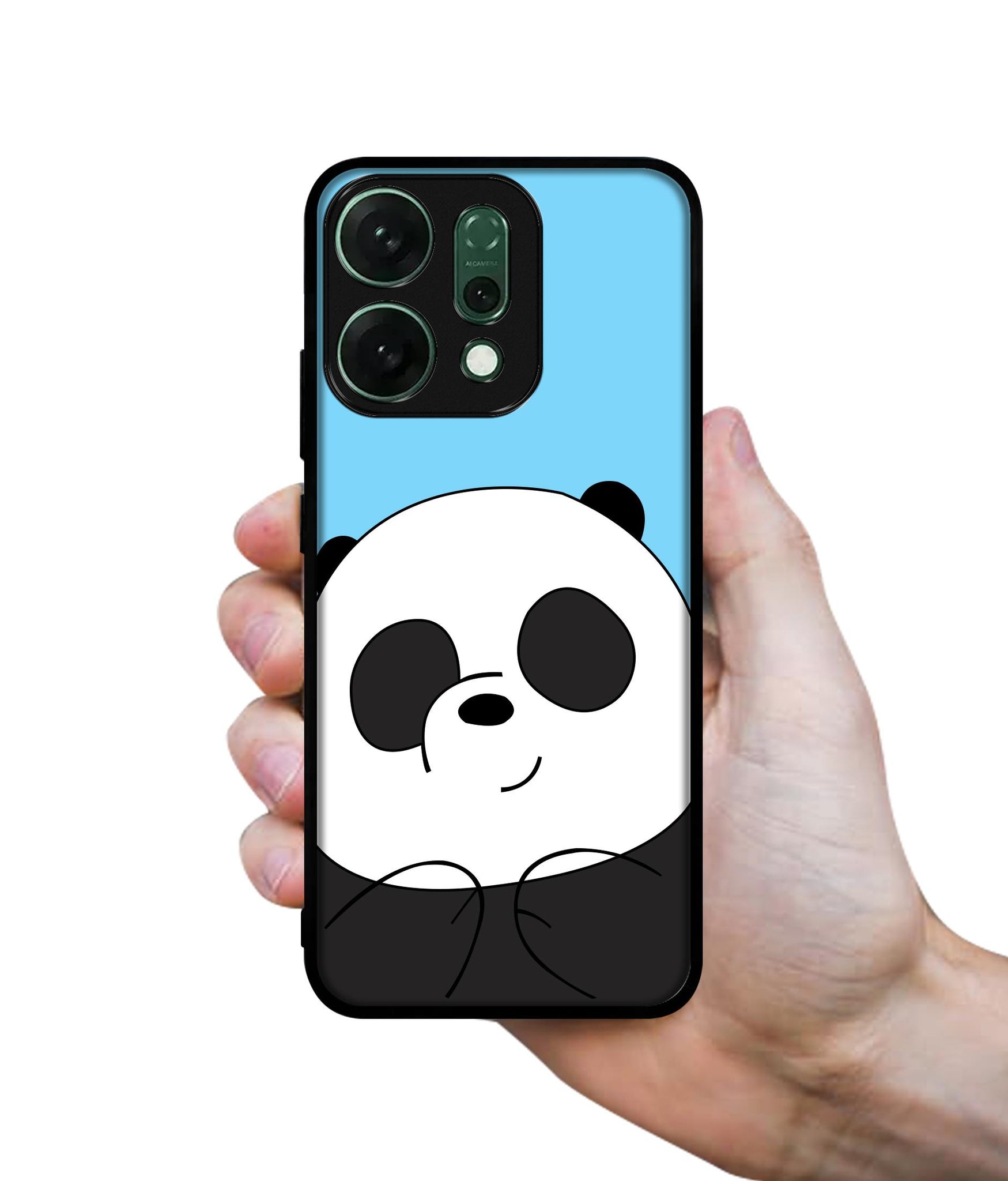 Cute Panda Designer 2D Printed Back Case Cover for Oppo Reno14 Pro 5G
