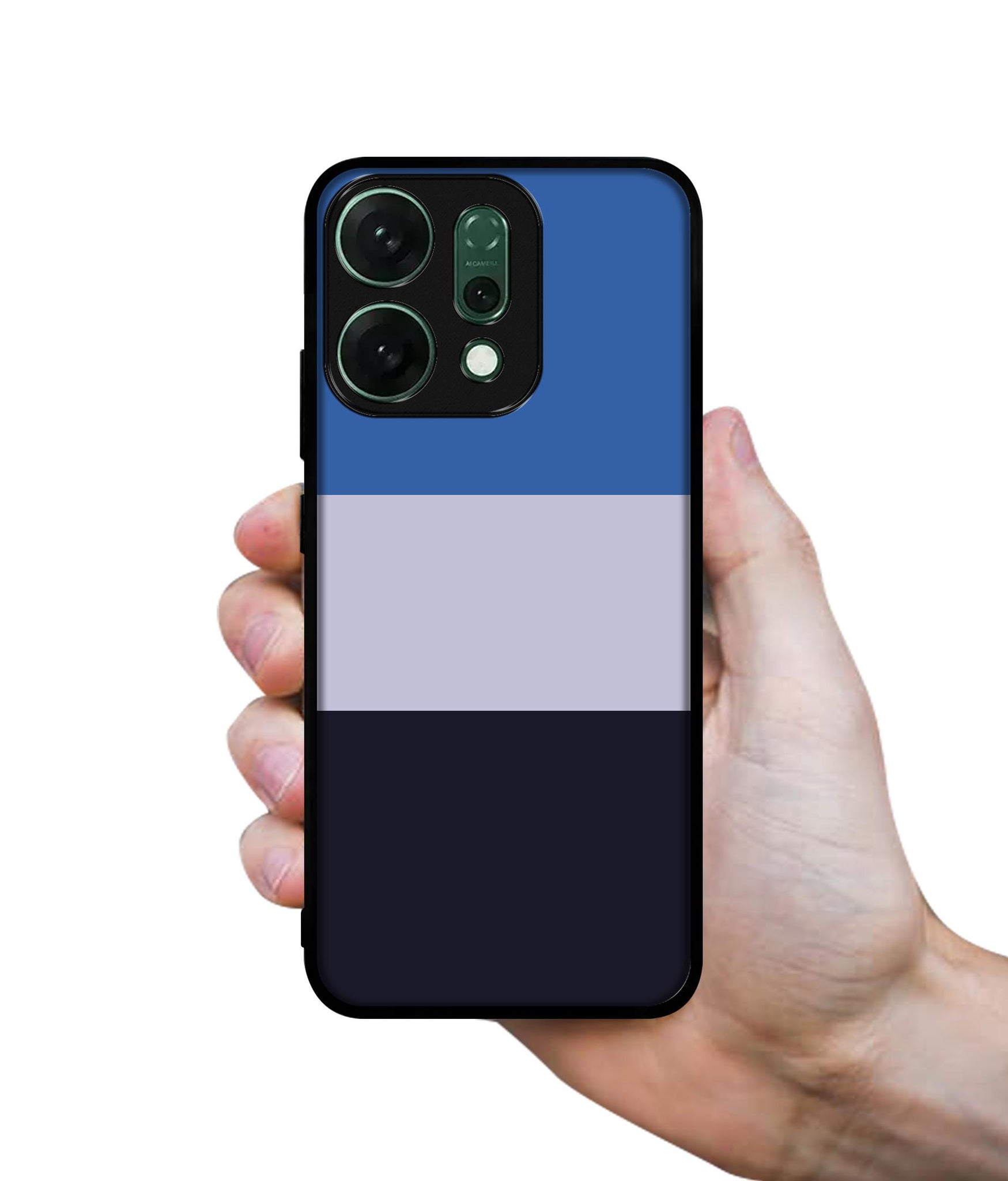 Three Color Stripes Designer 2D Printed Back Case Cover for Oppo Reno14 Pro 5G