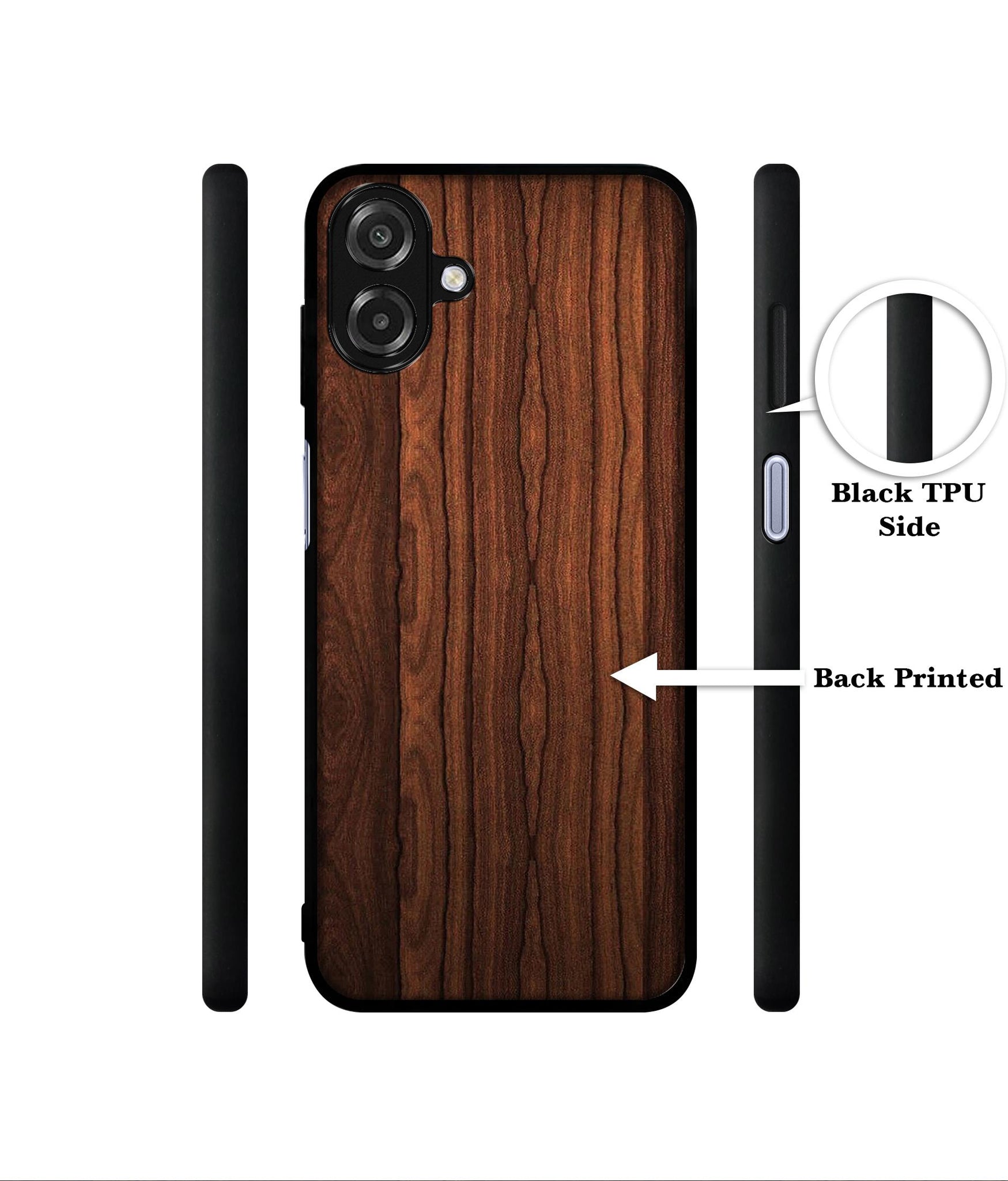Brown Wooden Texture Designer 2D Printed Back Case Cover for Samsung Galaxy A07 4G / F07 4G / M07 4G