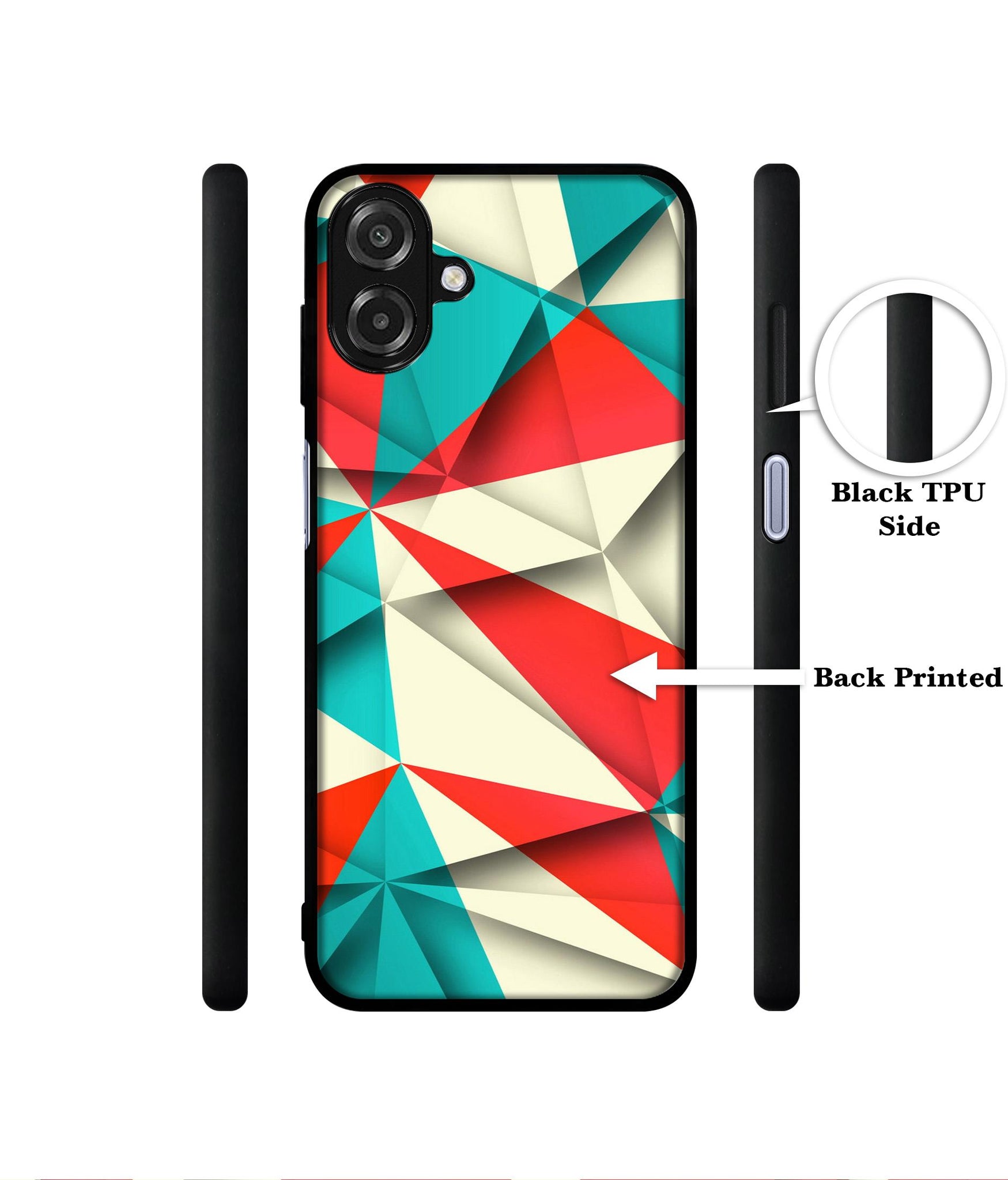 Red Blue White Pattern Designer 2D Printed Back Case Cover for Samsung Galaxy A07 4G / F07 4G / M07 4G