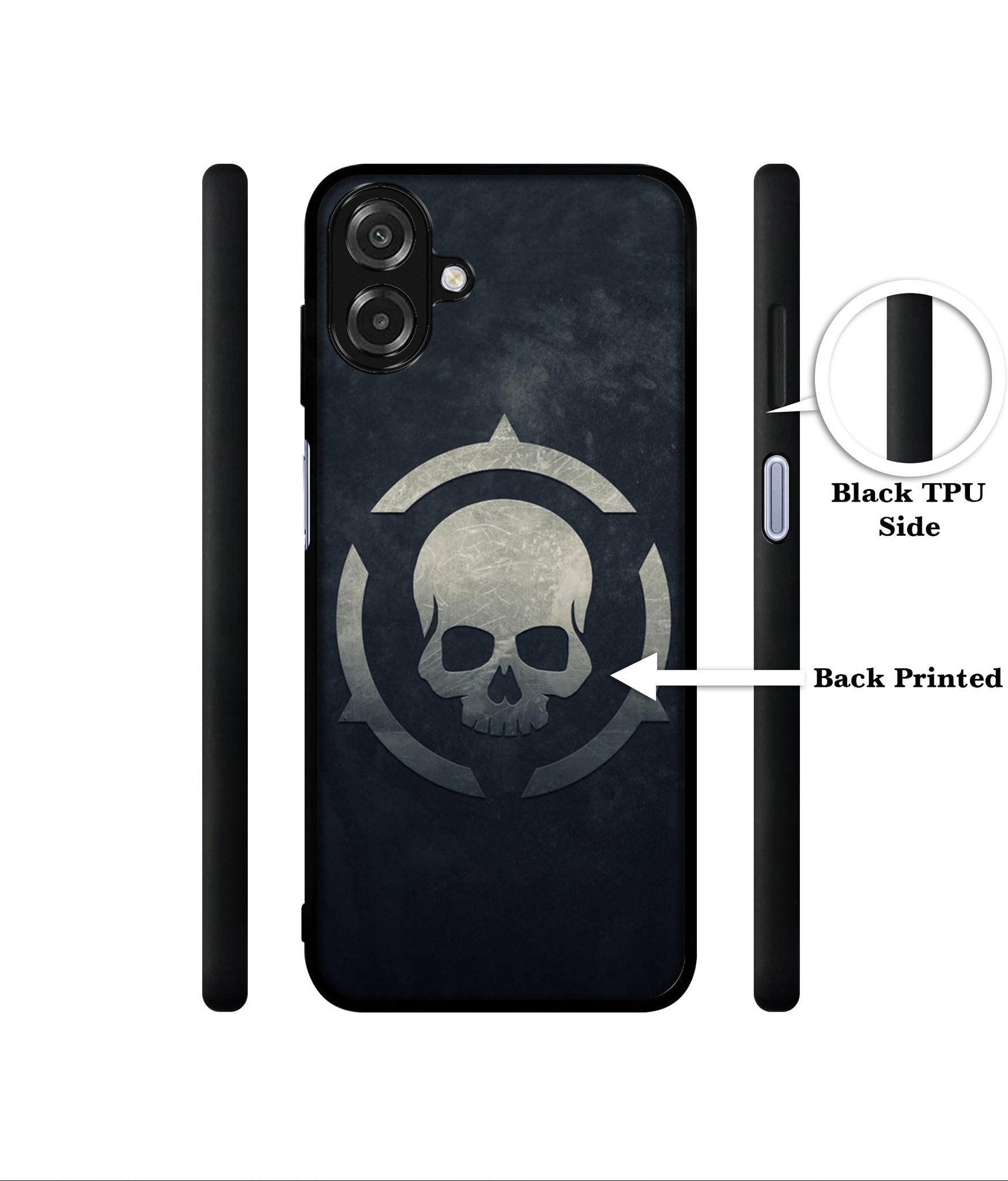 Skull Pattern Print Designer 2D Printed Back Case Cover for Samsung Galaxy A07 4G / F07 4G / M07 4G