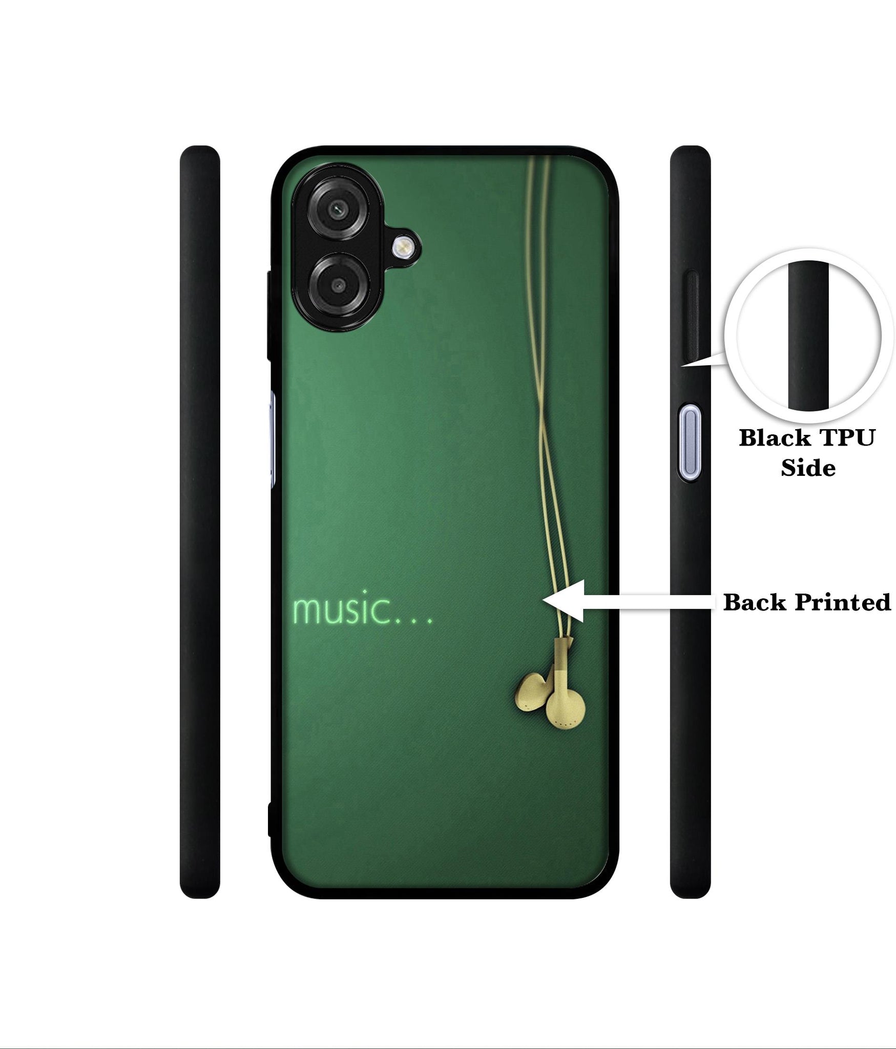 Headphone Music Designer 2D Printed Back Case Cover for Samsung Galaxy A07 4G / F07 4G / M07 4G