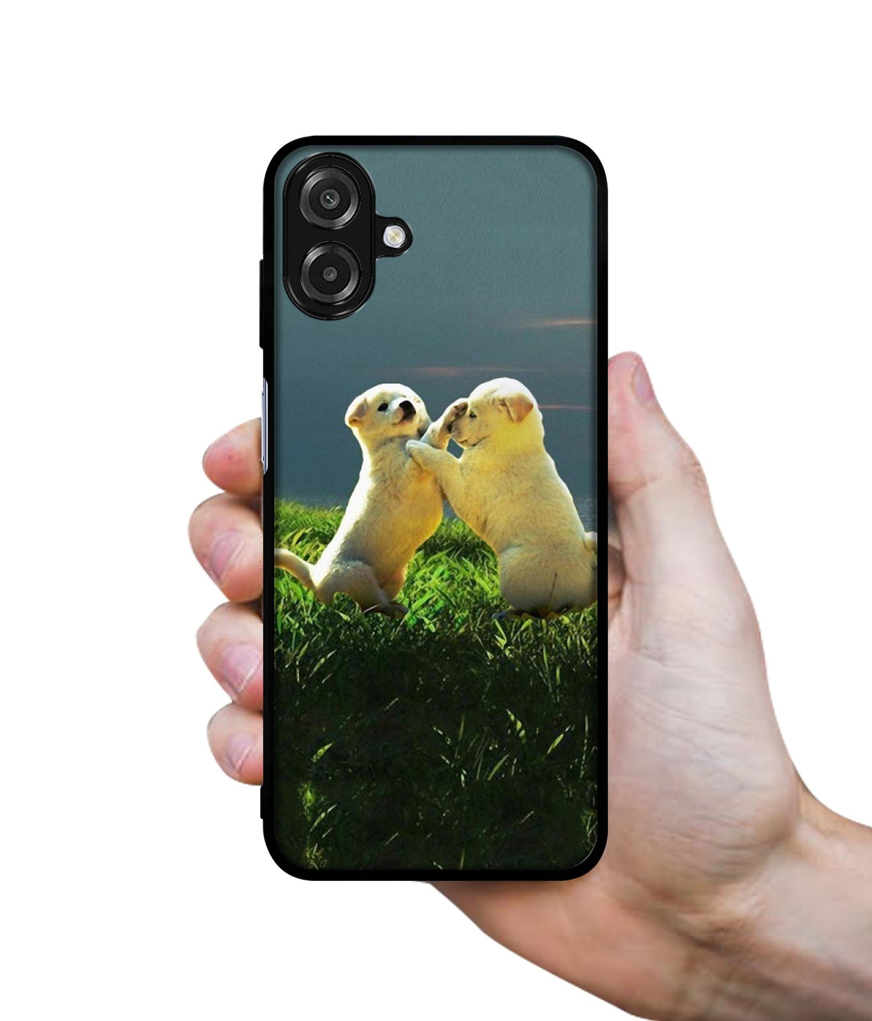 Puppy Couple Sunset Designer 2D Printed Back Case Cover for Samsung Galaxy A07 4G / F07 4G / M07 4G