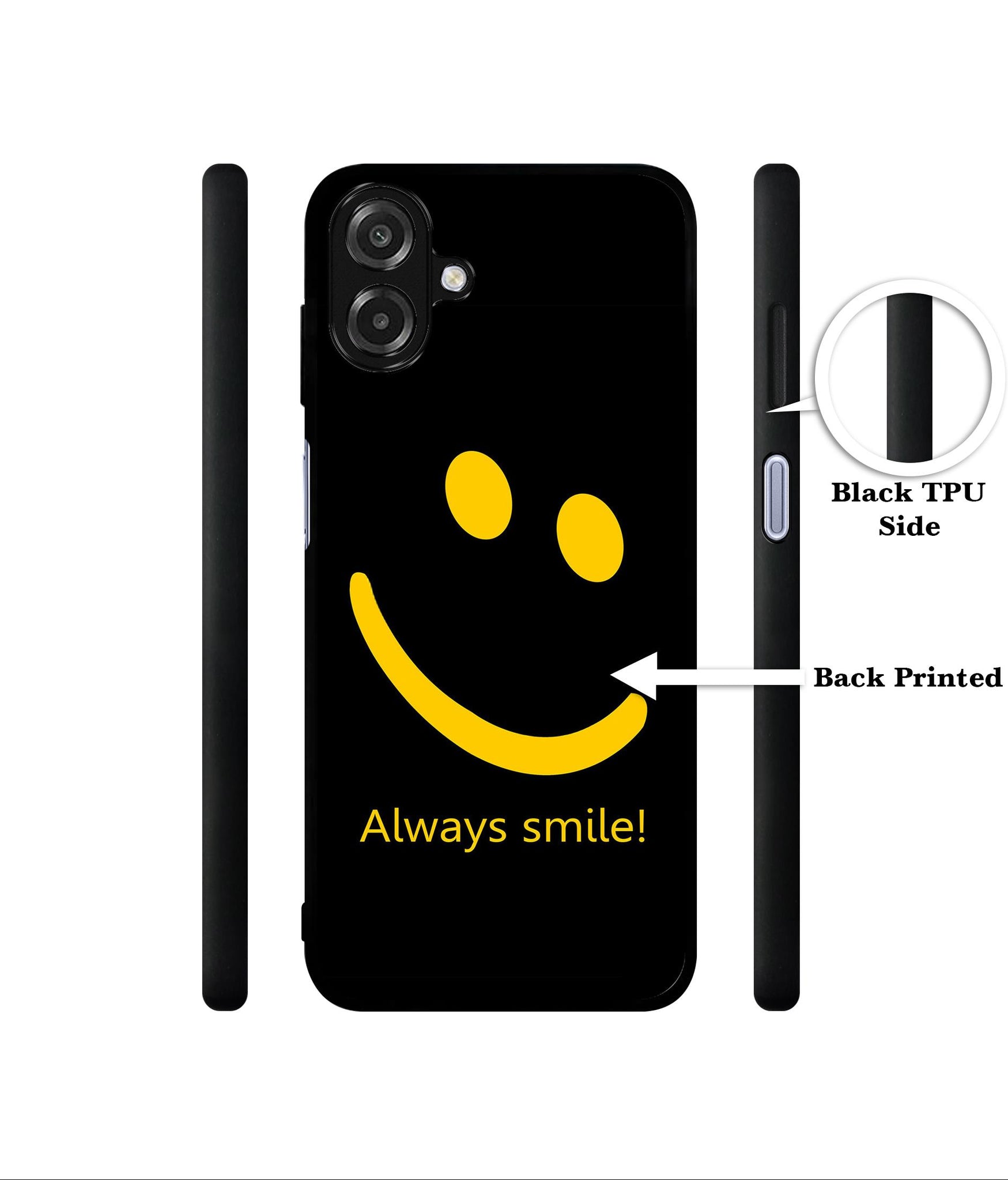 Always Smile Quote Designer 2D Printed Back Case Cover for Samsung Galaxy A07 4G / F07 4G / M07 4G