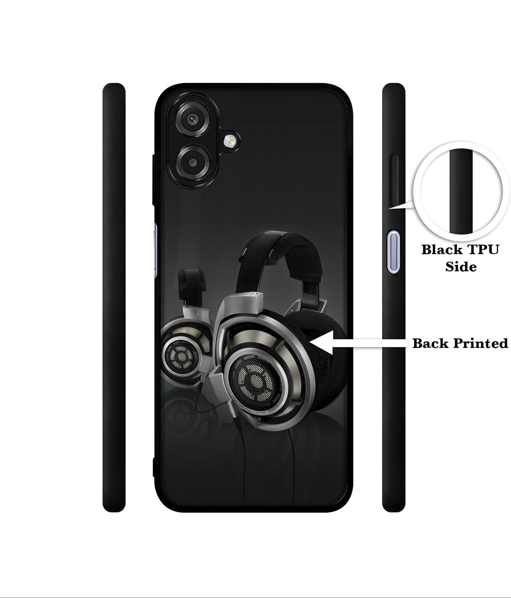 Head Phone Designer 2D Printed Back Case Cover for Samsung Galaxy A07 4G / F07 4G / M07 4G