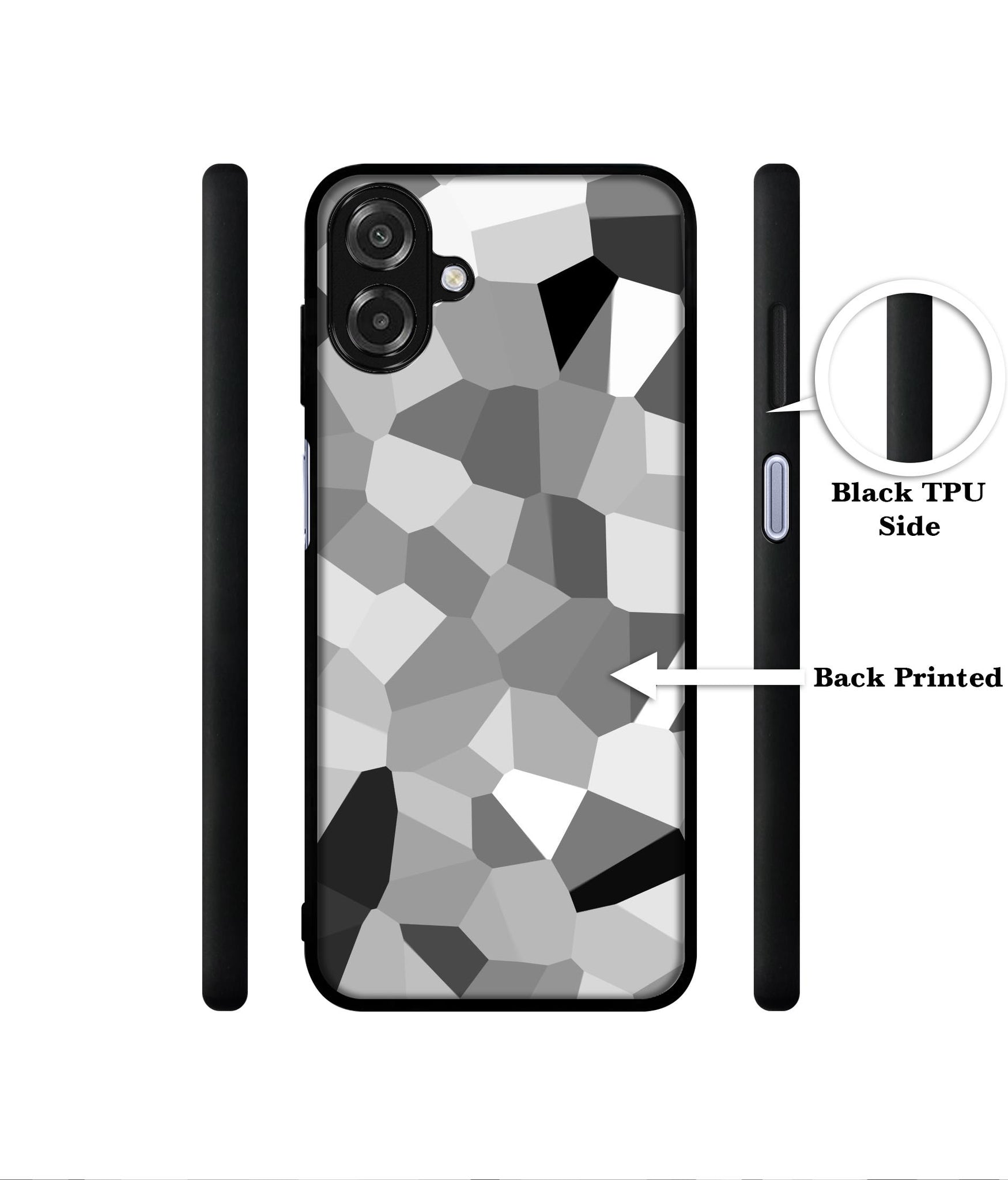 Black & White Mathematical Shape Designer 2D Printed Back Case Cover for Samsung Galaxy A07 4G / F07 4G / M07 4G