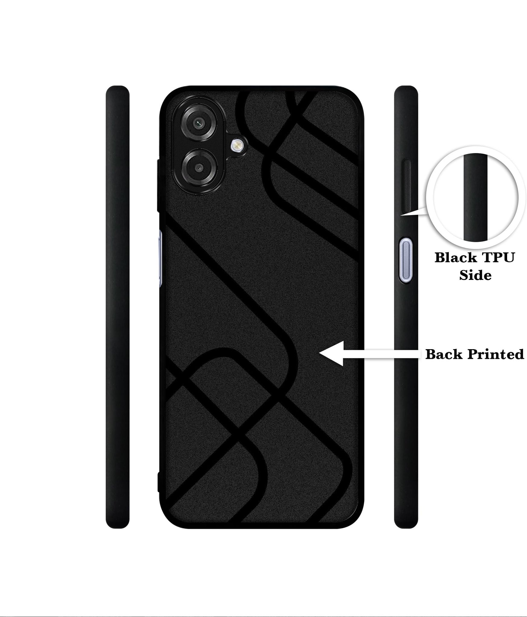 Zig-Zag Black Line Designer 2D Printed Back Case Cover for Samsung Galaxy A07 4G / F07 4G / M07 4G