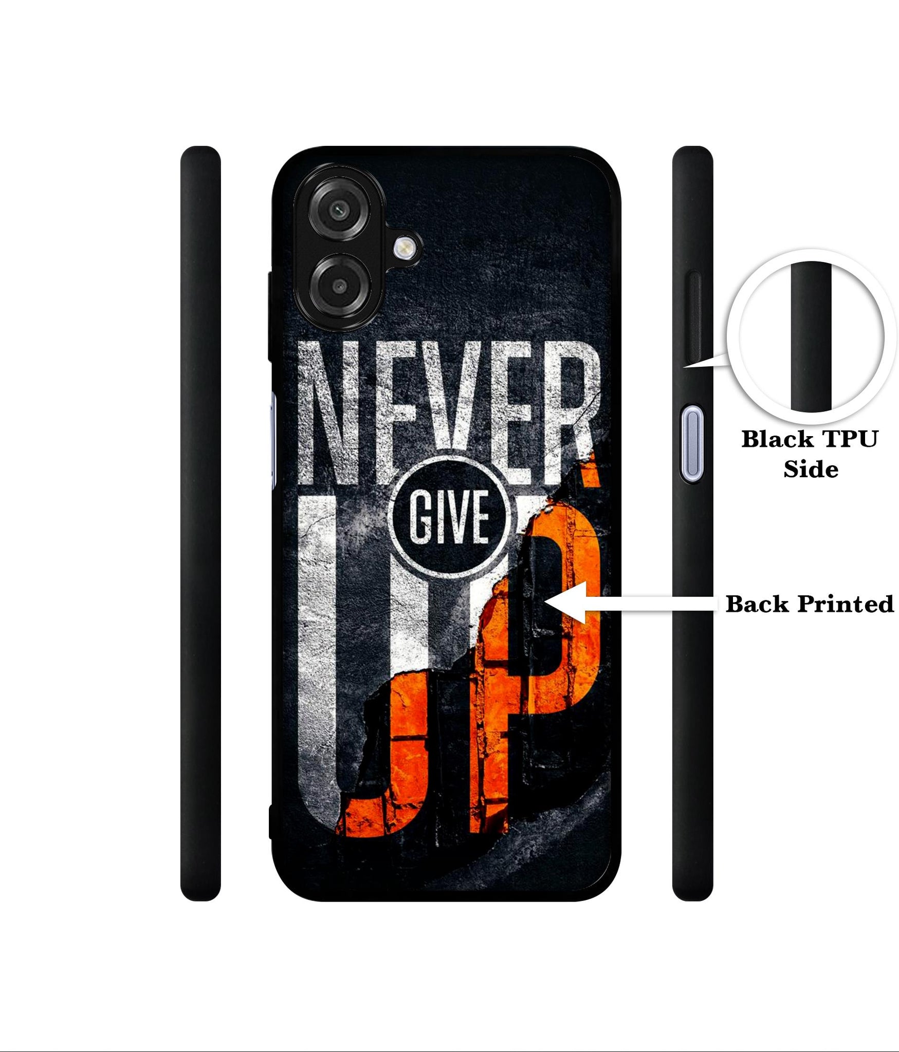 Never Give Up Designer 2D Printed Back Case Cover for Samsung Galaxy A07 4G / F07 4G / M07 4G