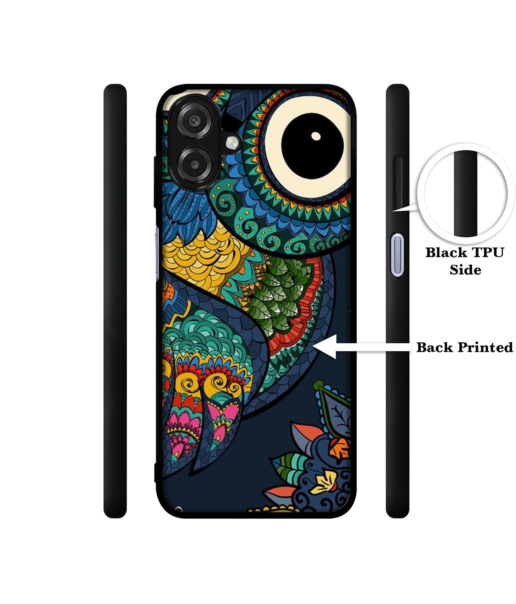 Owl Illustration Designer 2D Printed Back Case Cover for Samsung Galaxy A07 4G / F07 4G / M07 4G