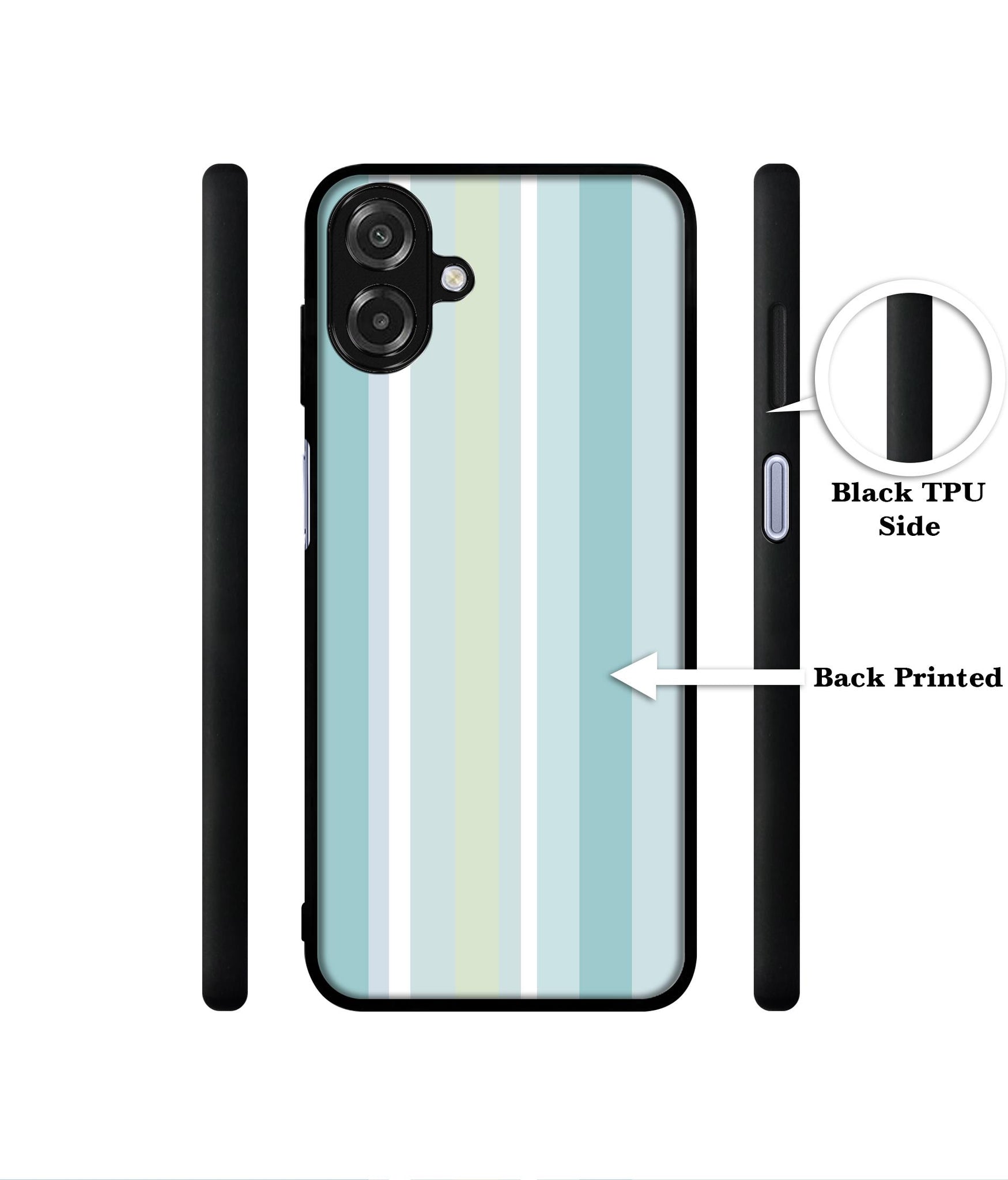 Light Green Stripes Designer 2D Printed Back Case Cover for Samsung Galaxy A07 4G / F07 4G / M07 4G