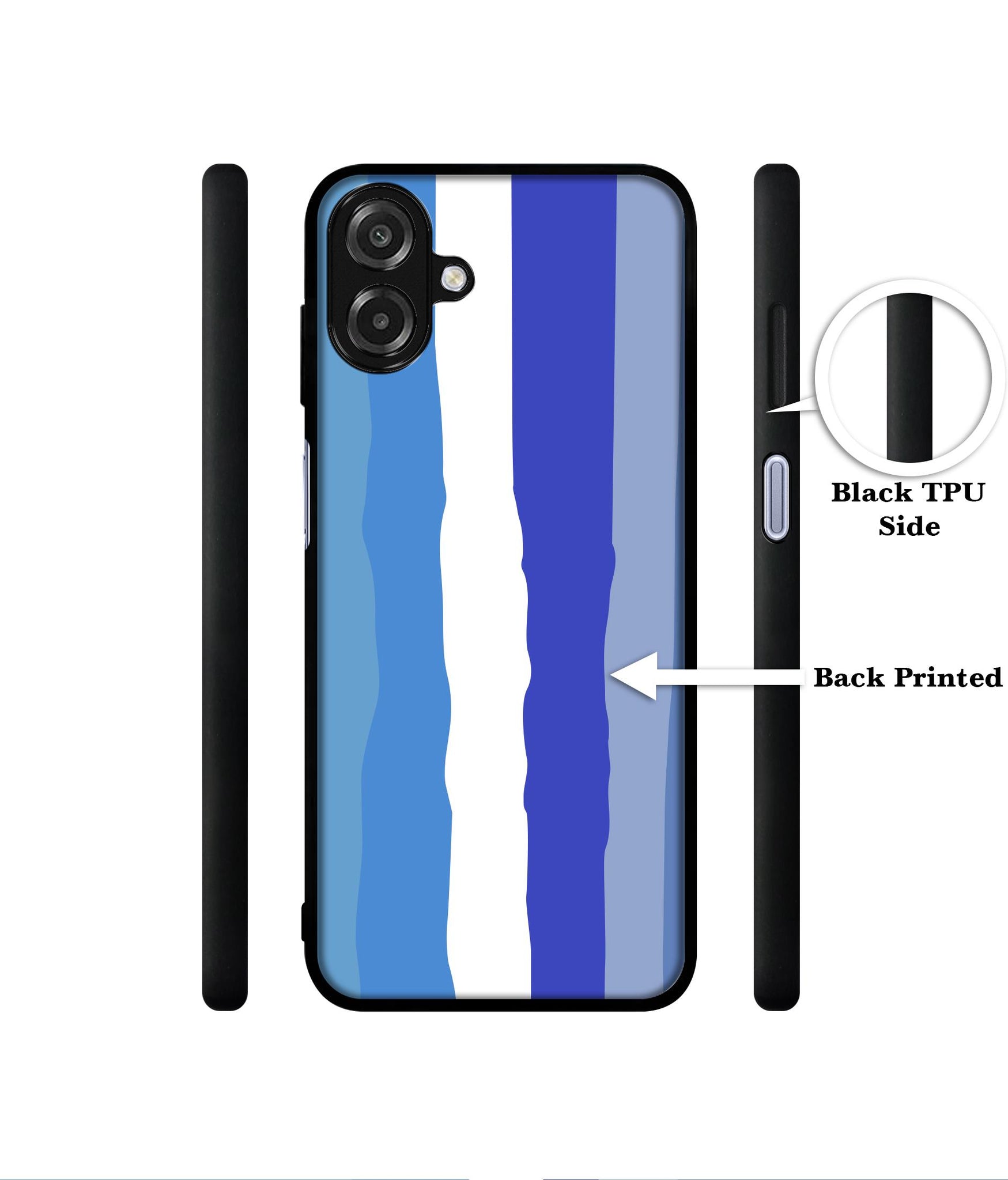 Blue Stripes Rainbow Designer 2D Printed Back Case Cover for Samsung Galaxy A07 4G / F07 4G / M07 4G