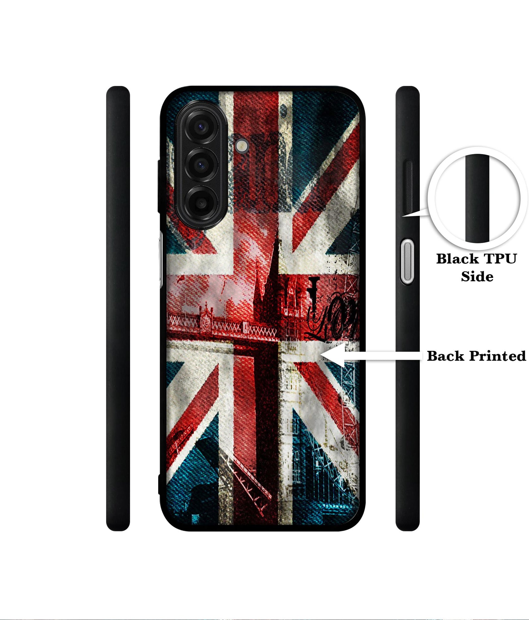 London Flag wallpaper Designer 2D Printed Back Case Cover for Samsung Galaxy A17 5G / F17 5G / M17 5G