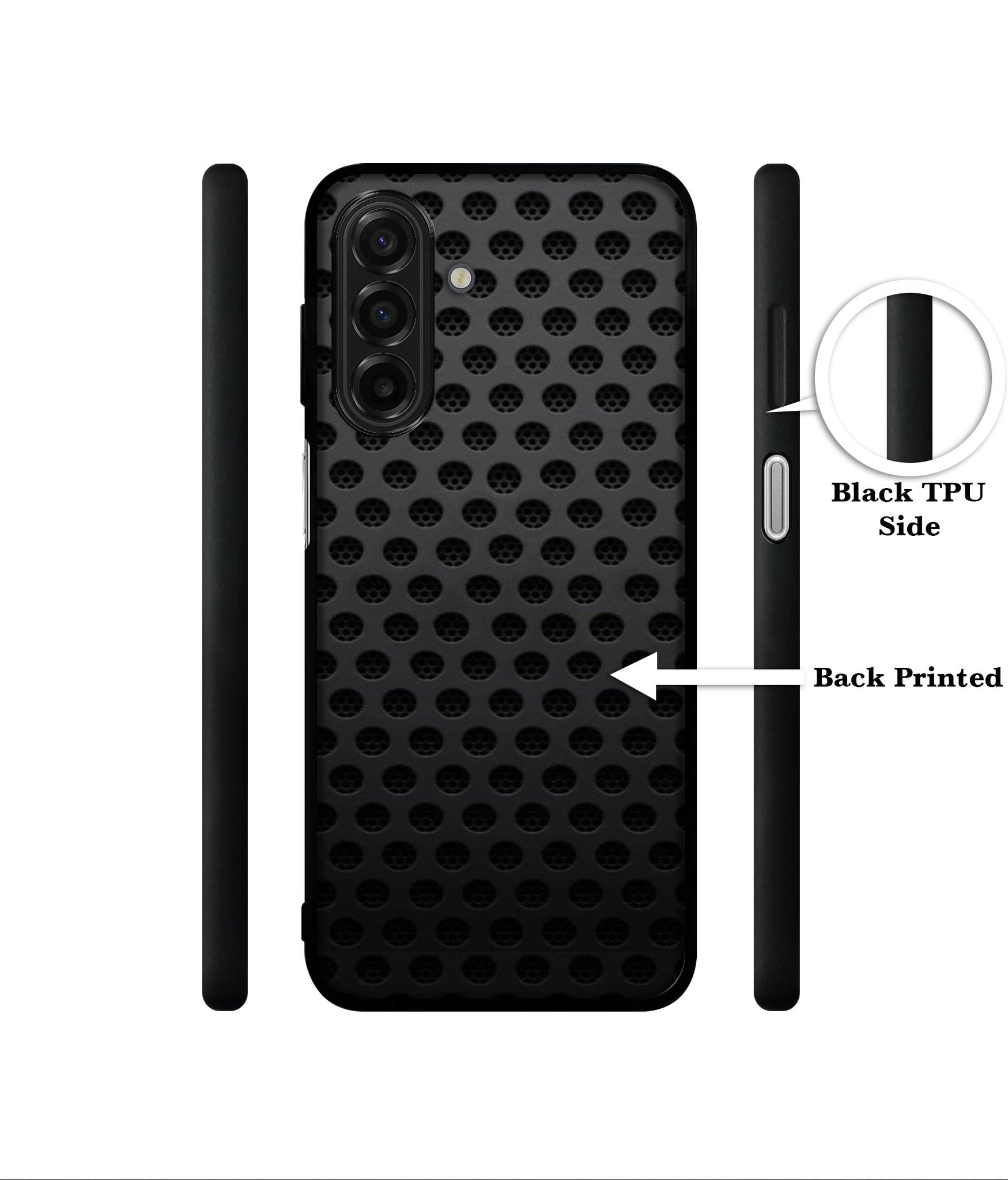 Black Circle Designer 2D Printed Back Case Cover for Samsung Galaxy A17 5G / F17 5G / M17 5G