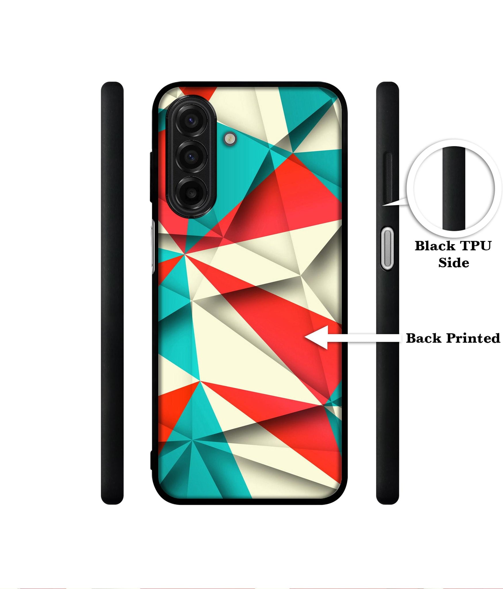 Red Blue White Pattern Designer 2D Printed Back Case Cover for Samsung Galaxy A17 5G / F17 5G / M17 5G