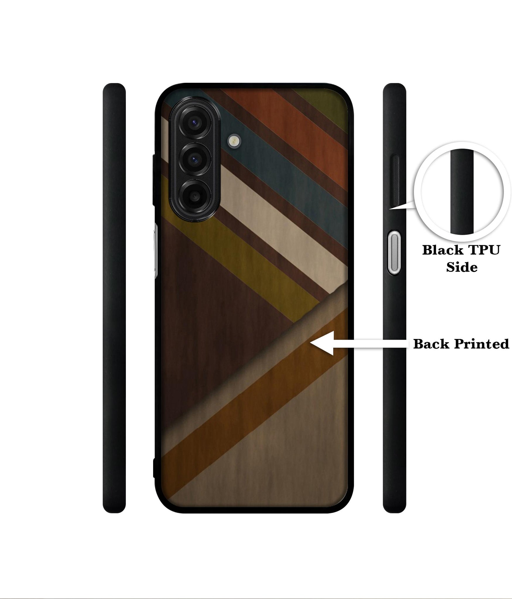 Colorful Wooden Pattern Designer 2D Printed Back Case Cover for Samsung Galaxy A17 5G / F17 5G / M17 5G
