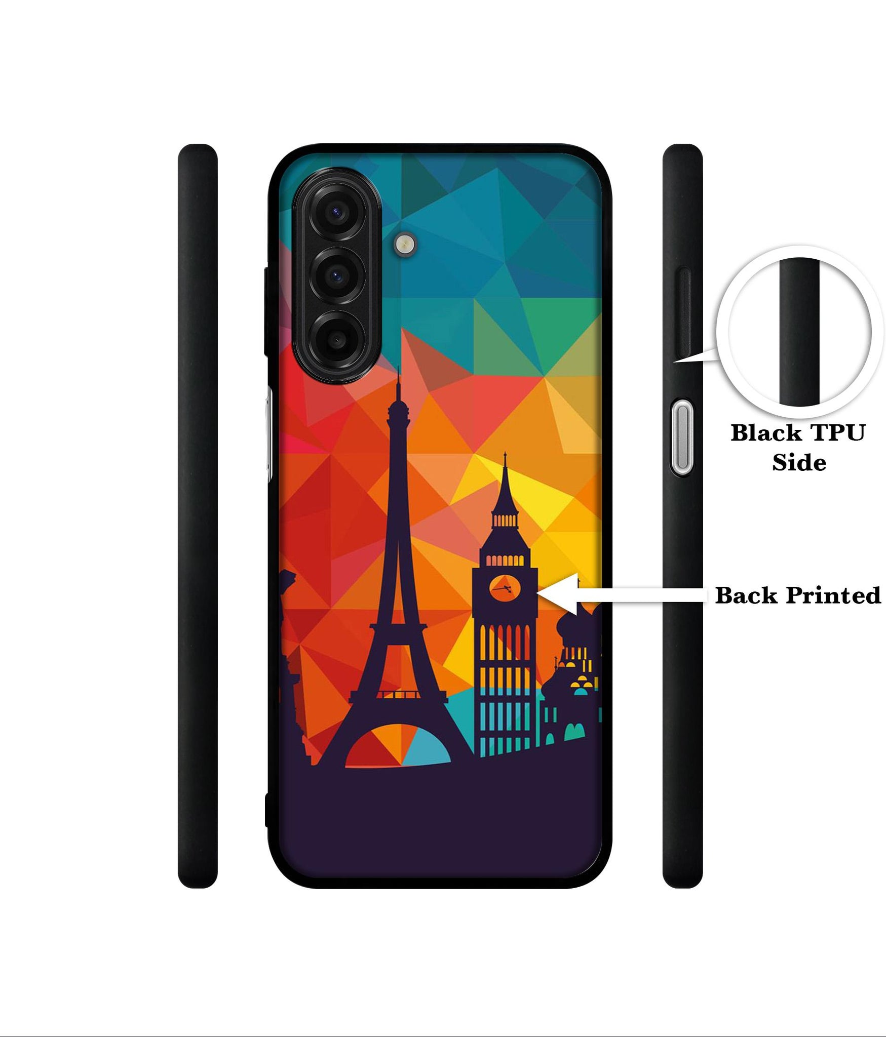 Colored Paris Designer 2D Printed Back Case Cover for Samsung Galaxy A17 5G / F17 5G / M17 5G