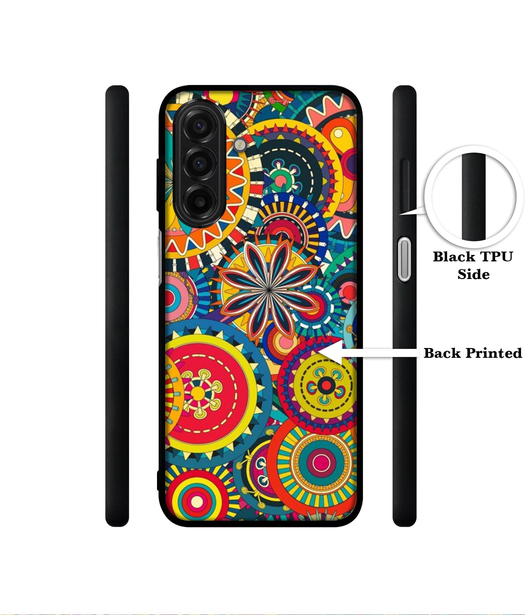 Ring Pattern Print Designer 2D Printed Back Case Cover for Samsung Galaxy A17 5G / F17 5G / M17 5G