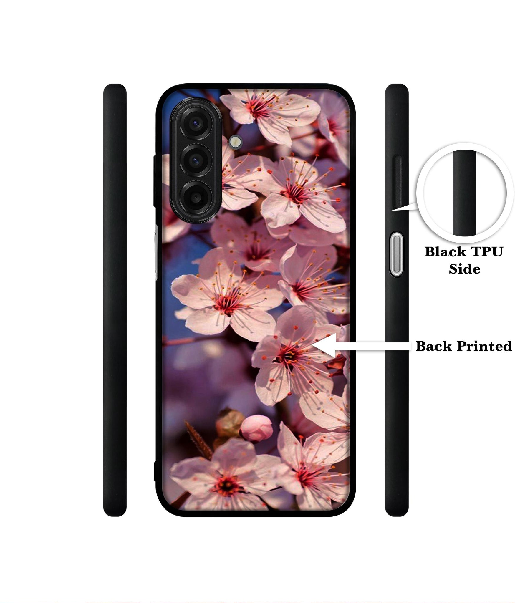 Pink Flowers Pattern Designer 2D Printed Back Case Cover for Samsung Galaxy A17 5G / F17 5G / M17 5G