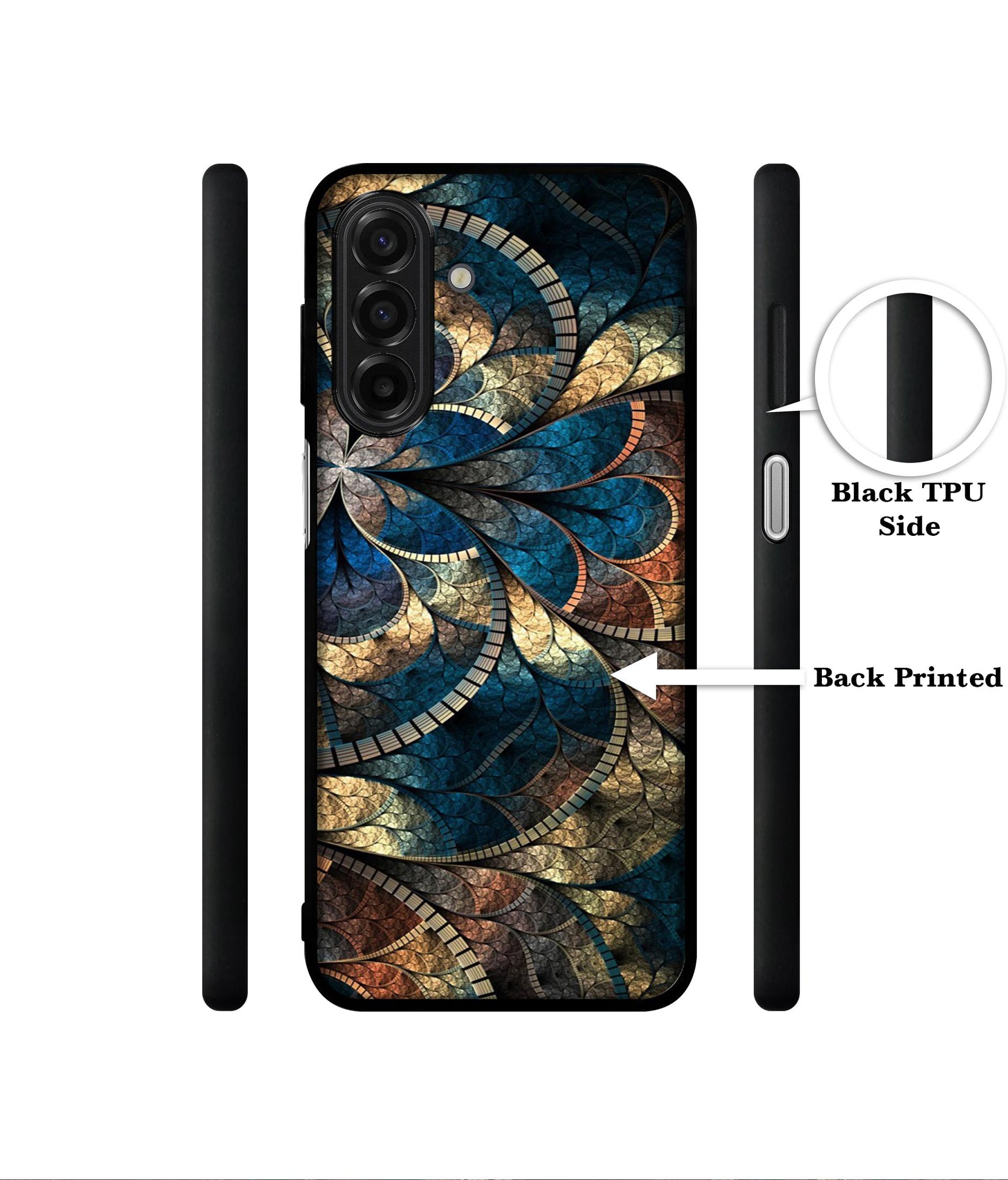 Fractional Pattern Designer 2D Printed Back Case Cover for Samsung Galaxy A17 5G / F17 5G / M17 5G