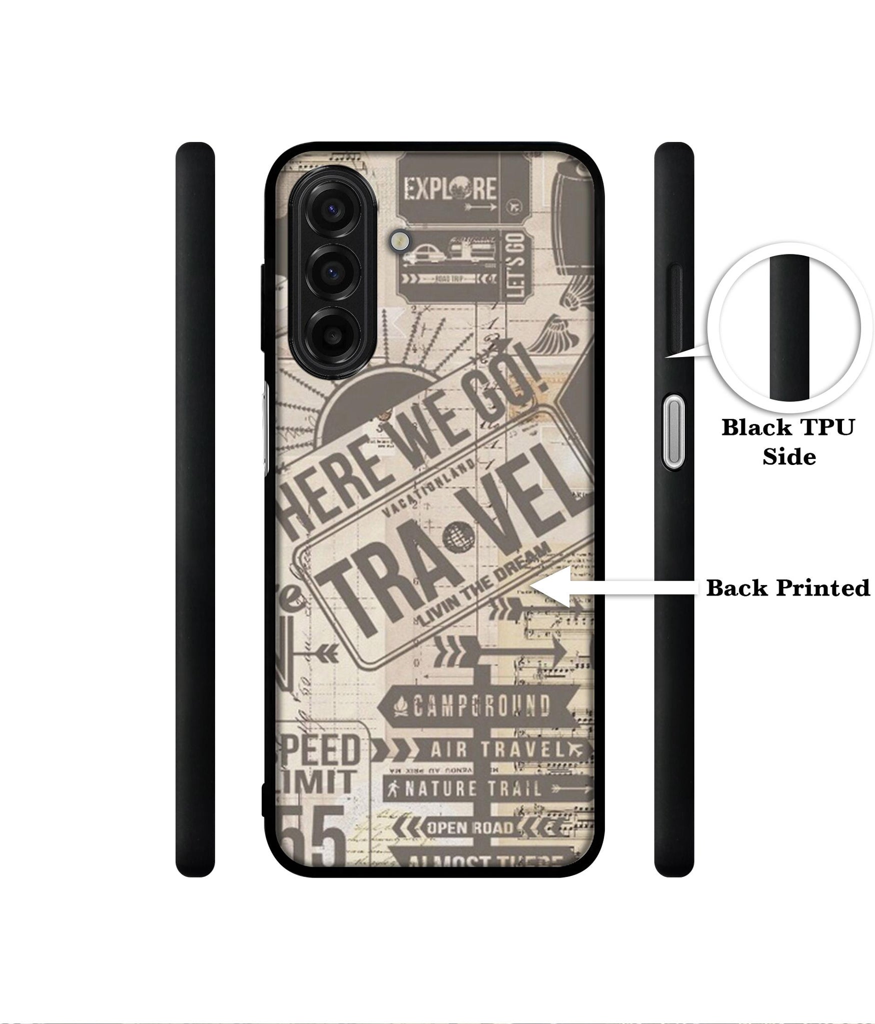 Travel Designer 2D Printed Back Case Cover for Samsung Galaxy A17 5G / F17 5G / M17 5G