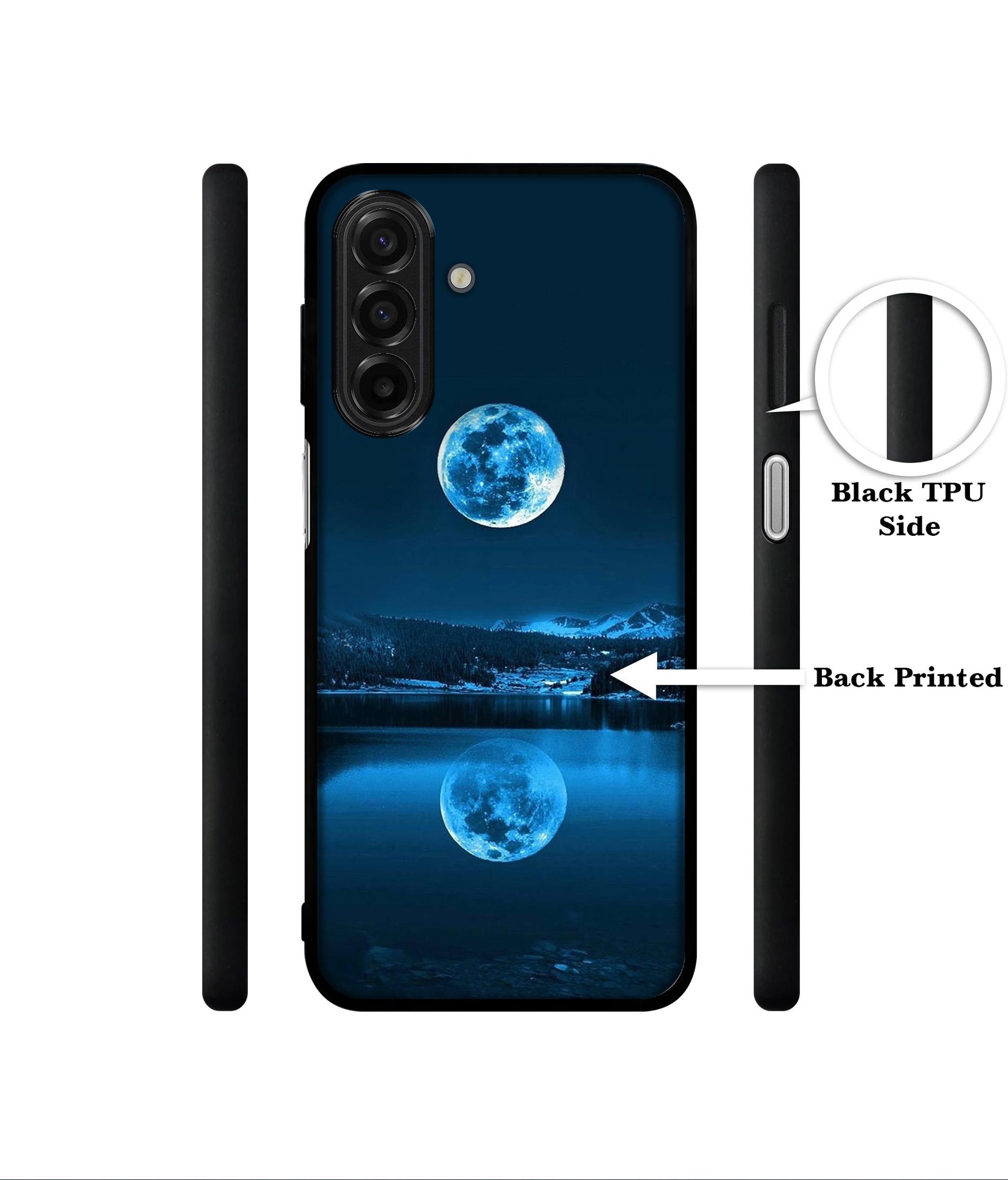 Moon Pattern Print Designer 2D Printed Back Case Cover for Samsung Galaxy A17 5G / F17 5G / M17 5G
