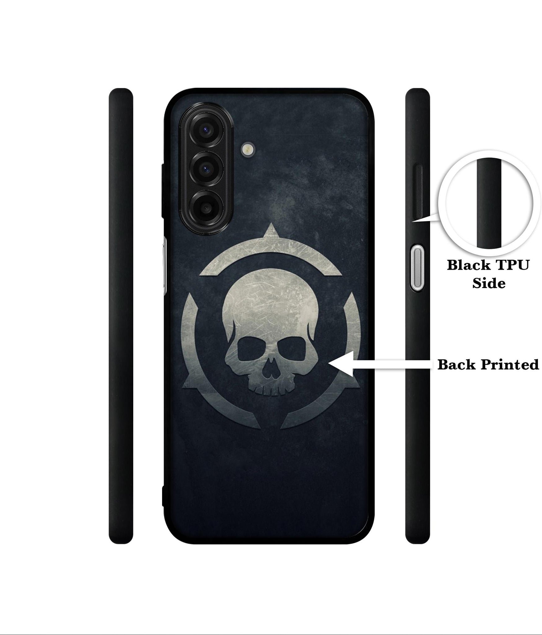 Skull Pattern Print Designer 2D Printed Back Case Cover for Samsung Galaxy A17 5G / F17 5G / M17 5G