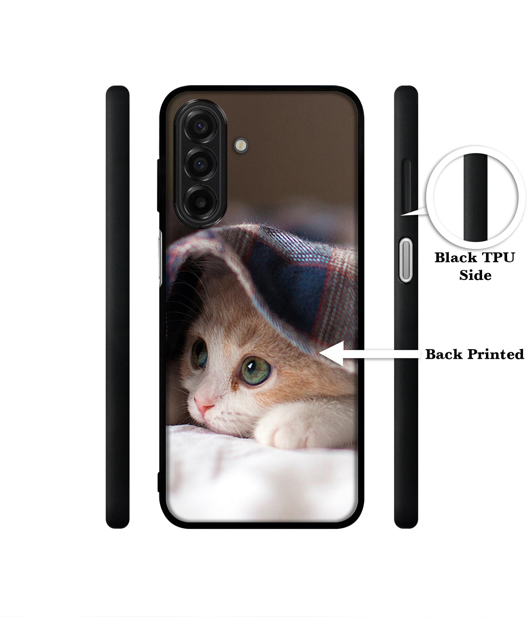 Sleepy Kitten Designer 2D Printed Back Case Cover for Samsung Galaxy A17 5G / F17 5G / M17 5G