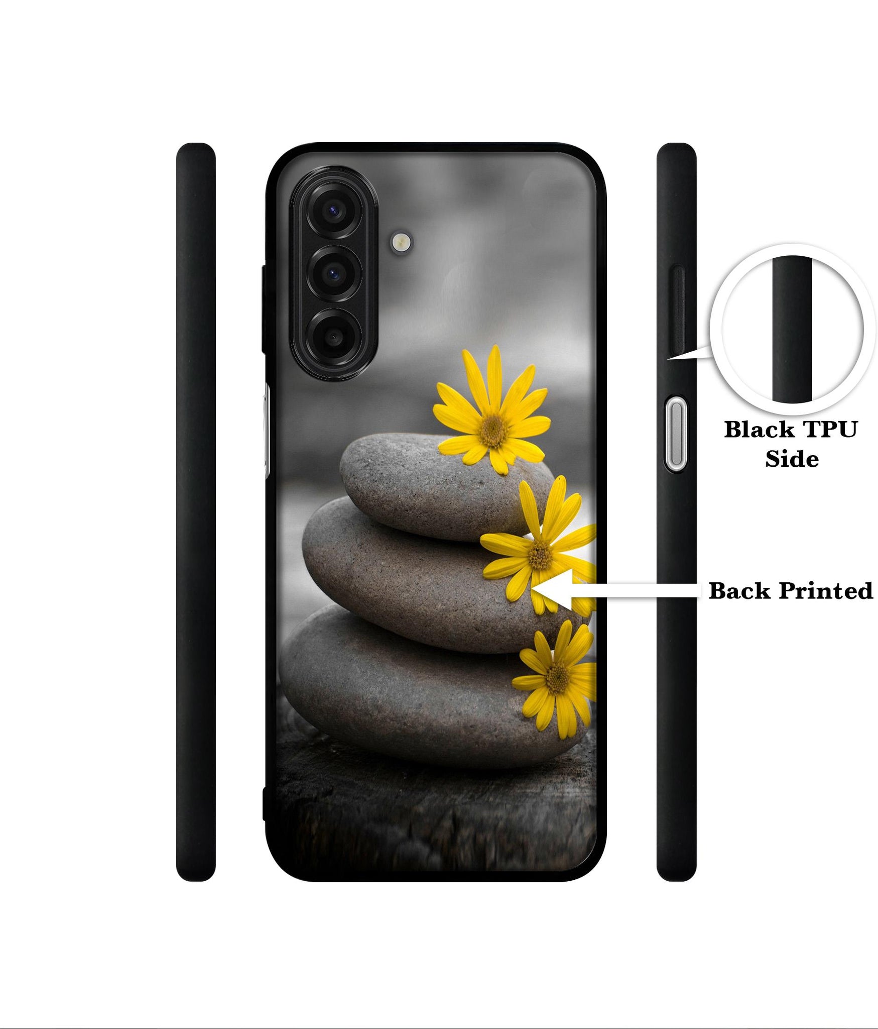 Stones And Flower Designer 2D Printed Back Case Cover for Samsung Galaxy A17 5G / F17 5G / M17 5G
