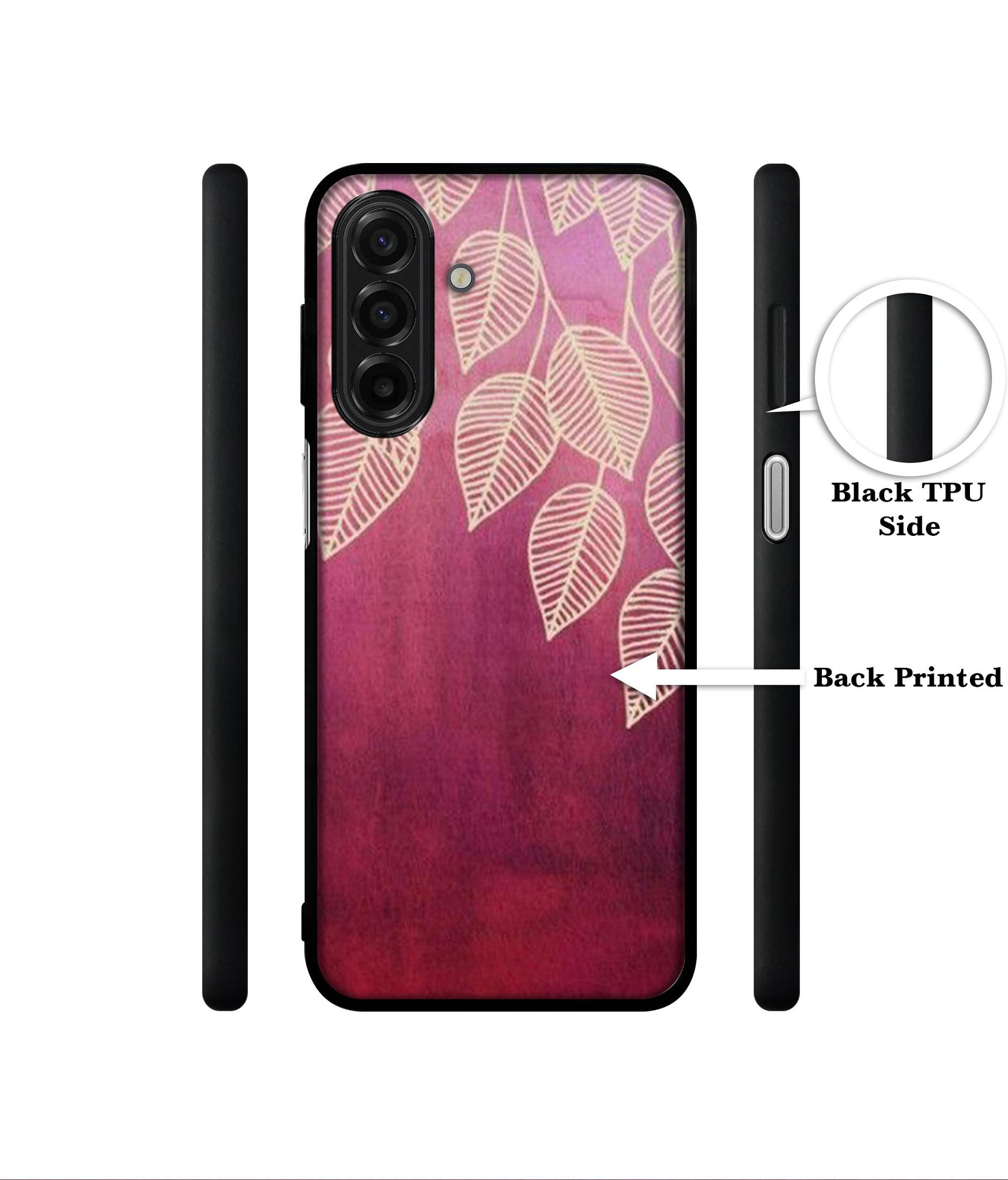 Leaf Pattern Designer 2D Printed Back Case Cover for Samsung Galaxy A17 5G / F17 5G / M17 5G