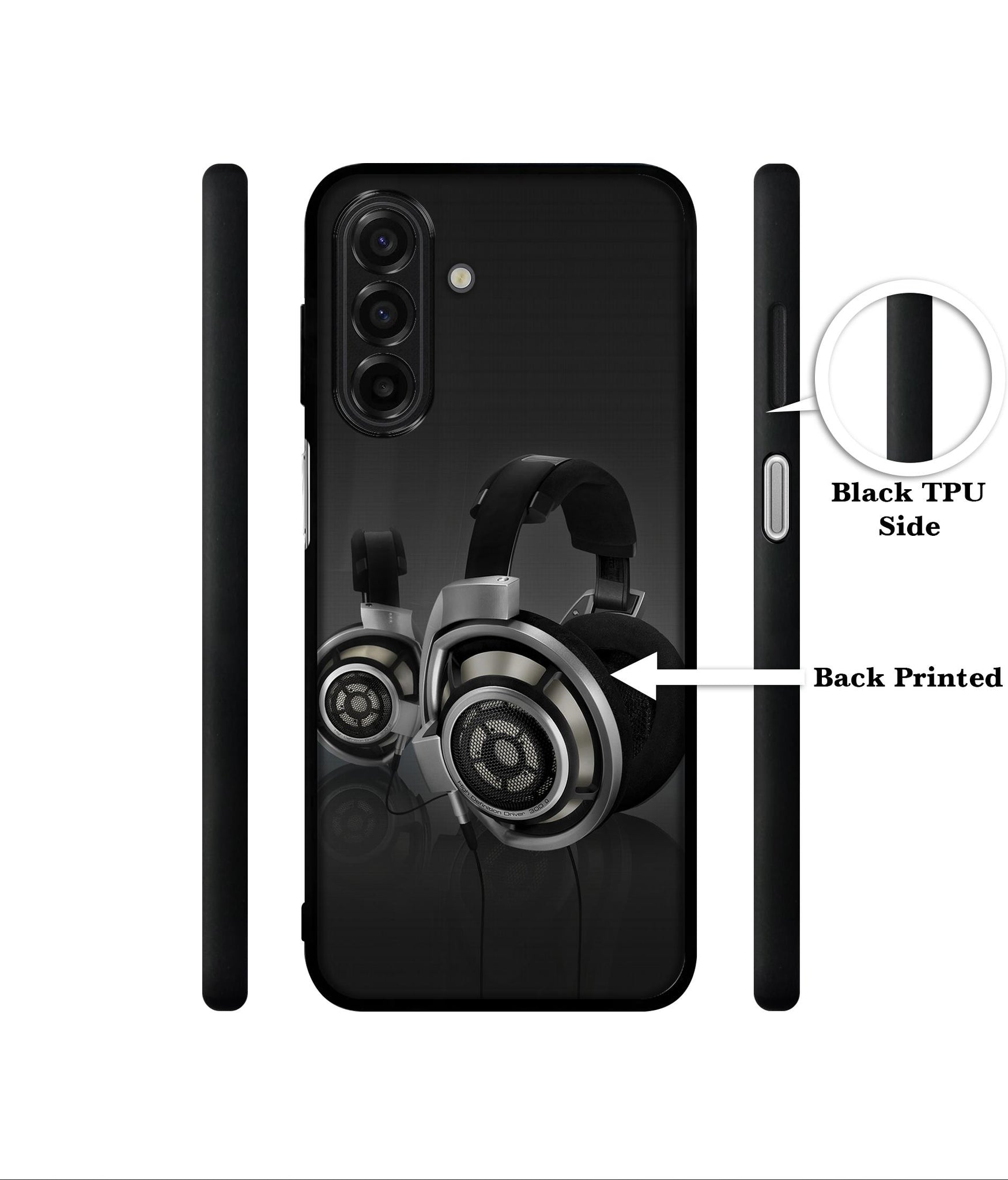 Head Phone Designer 2D Printed Back Case Cover for Samsung Galaxy A17 5G / F17 5G / M17 5G